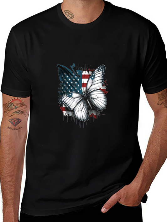 American Flag Butterfly Graphic Tee