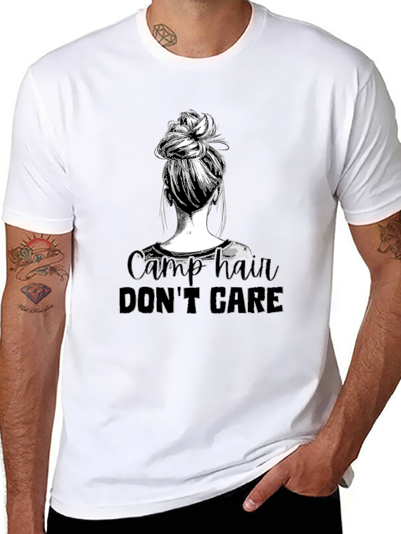 Camp Hair Dont Care Graphic Tee