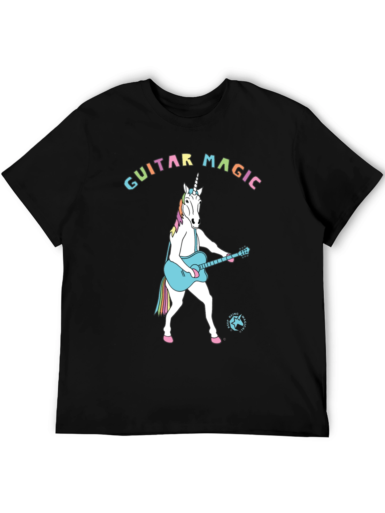 Guitar Magic Unicorn Graphic T-Shirt
