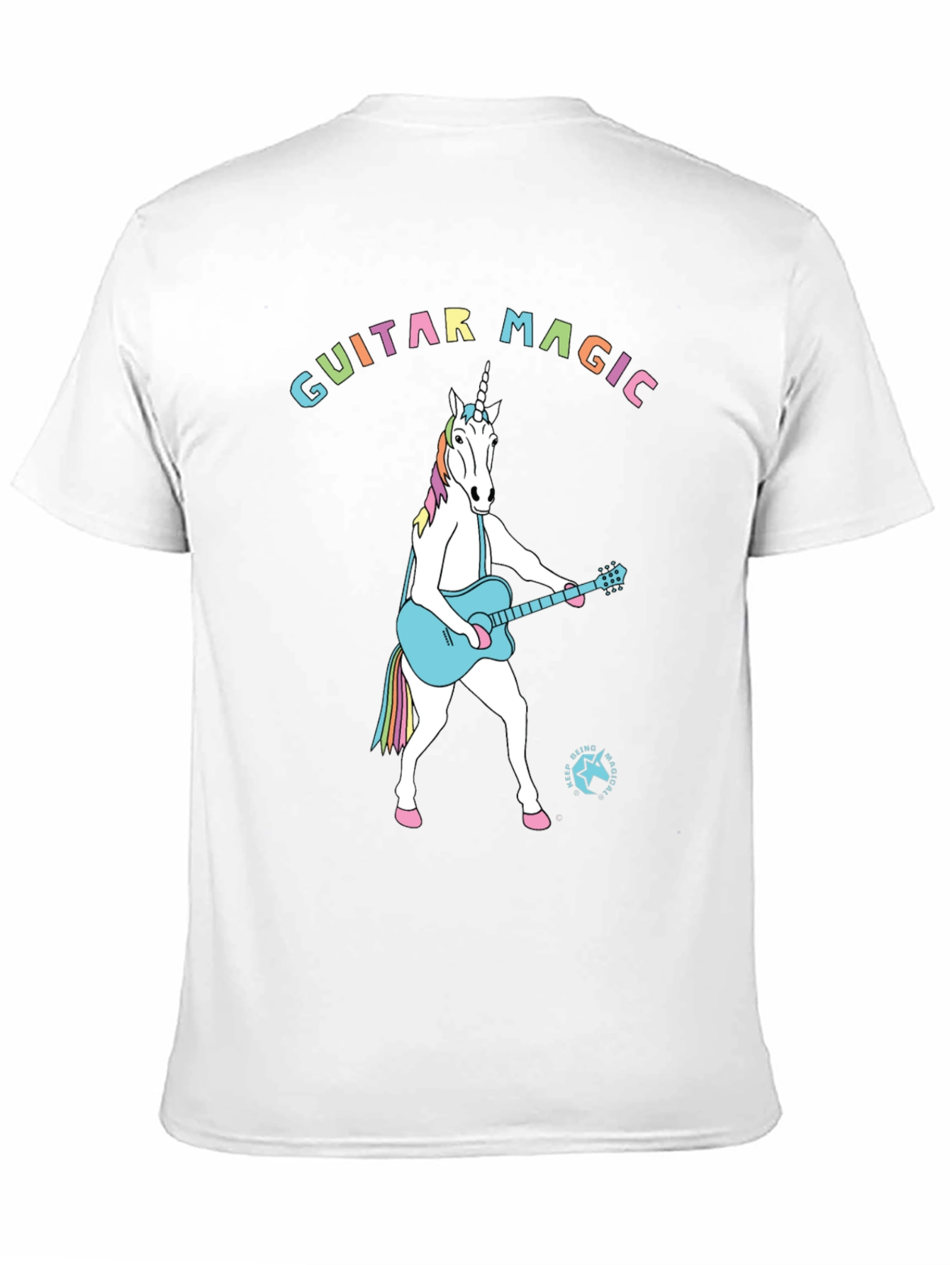 Guitar Magic Unicorn Graphic T-Shirt