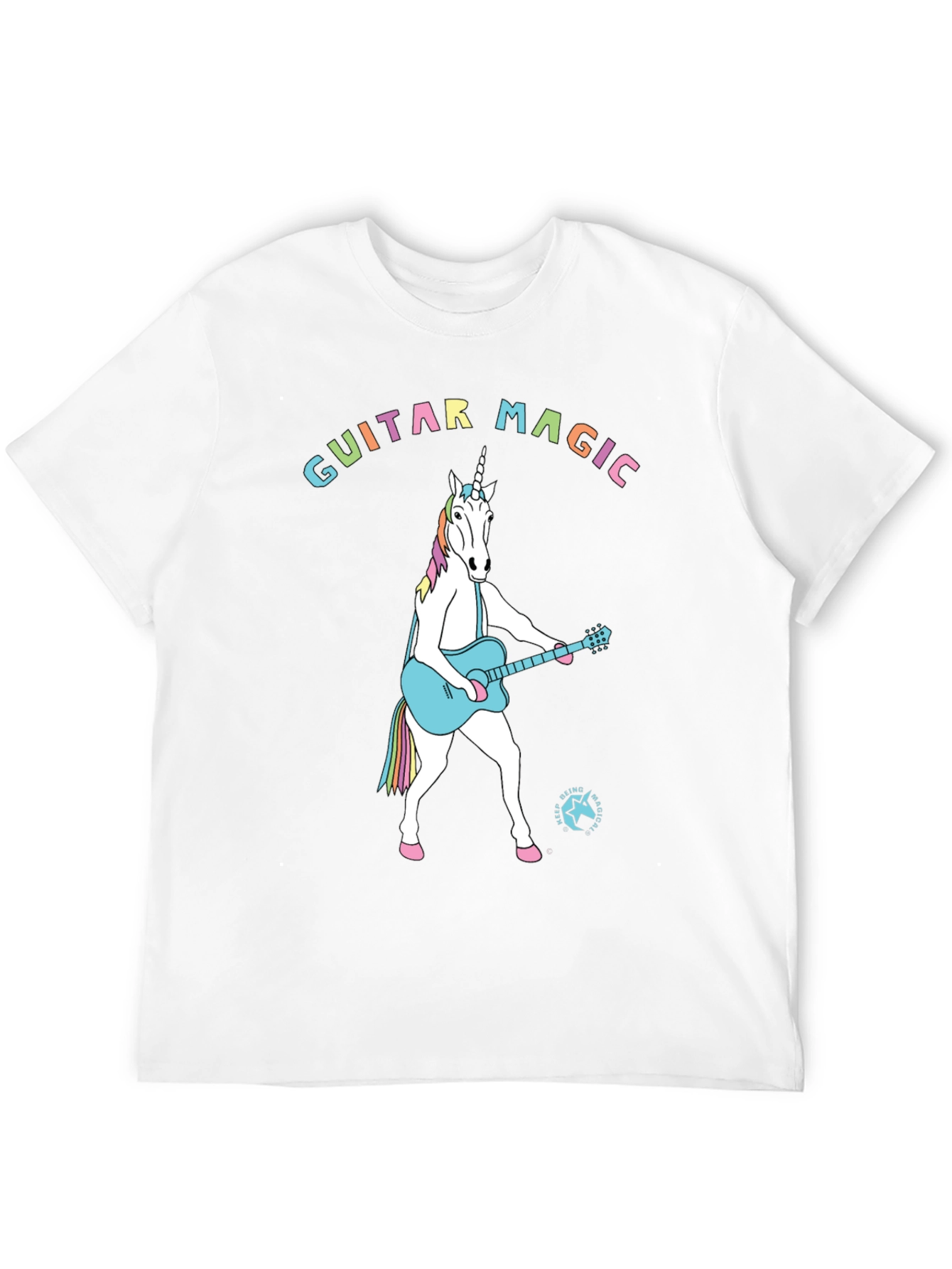 Guitar Magic Unicorn Graphic T-Shirt