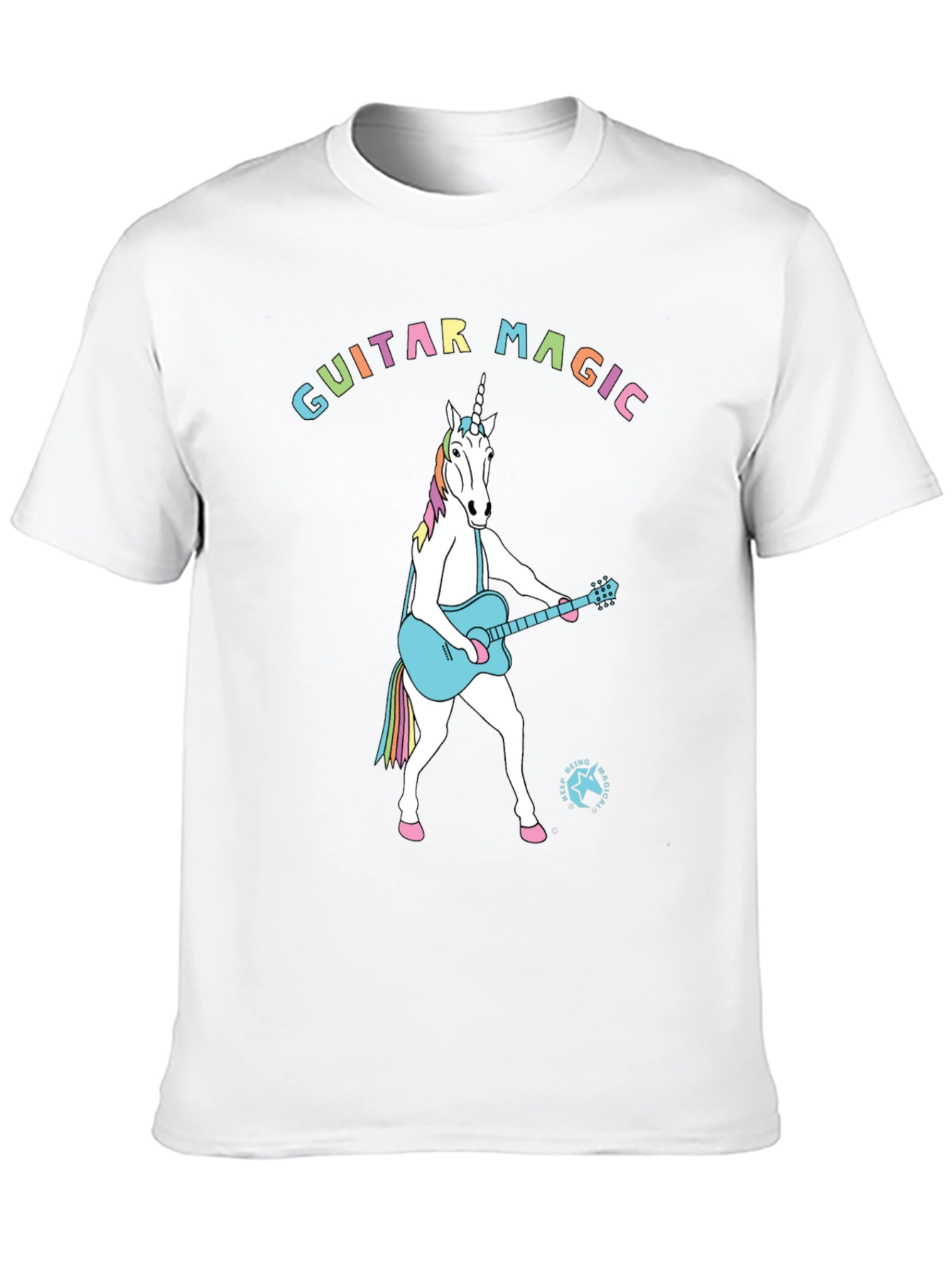 Guitar Magic Unicorn Graphic T-Shirt