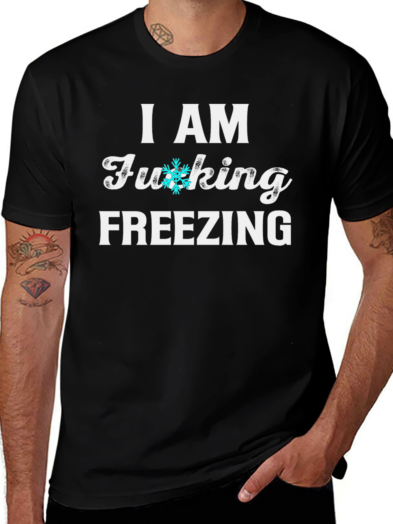 I AM FUCKING FREEZING Graphic Tee Novelty Shirt