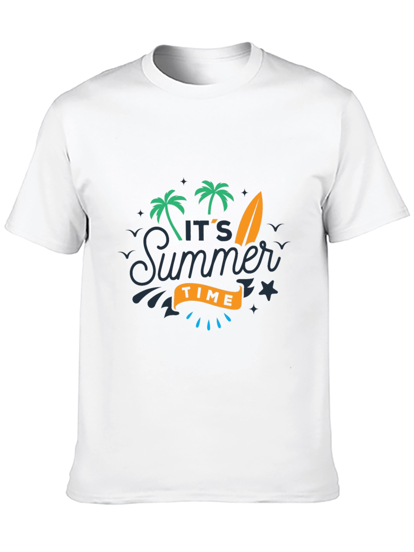 Summer Time Graphic Tee - Black Casual T-Shirt