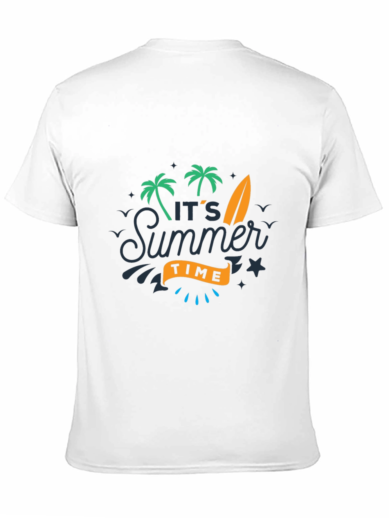 Summer Time Graphic Tee - Black Casual T-Shirt