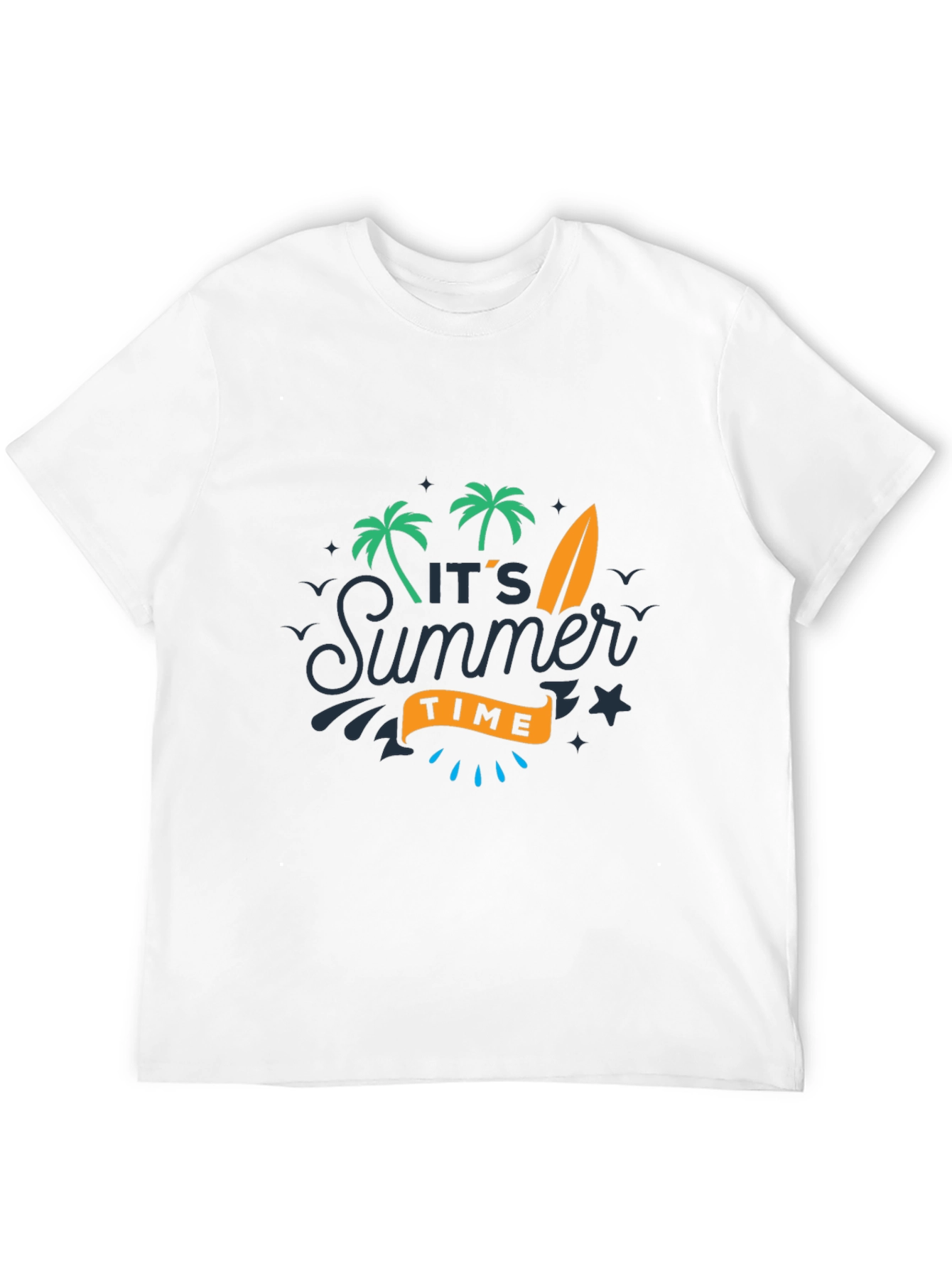 Summer Time Graphic Tee - Black Casual T-Shirt