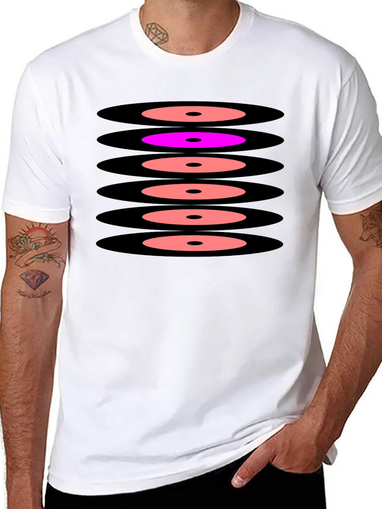 Graphic Stacked Circles Tee