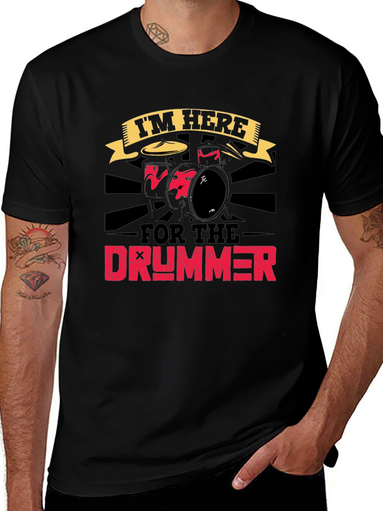 Im Here For The Drummer Graphic Tee