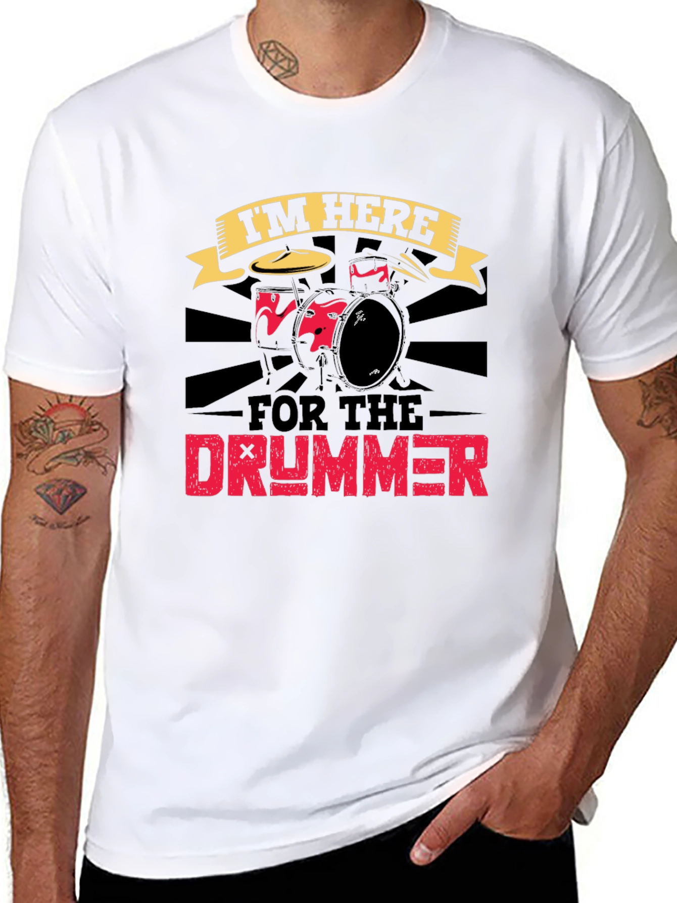 Im Here For The Drummer Graphic Tee
