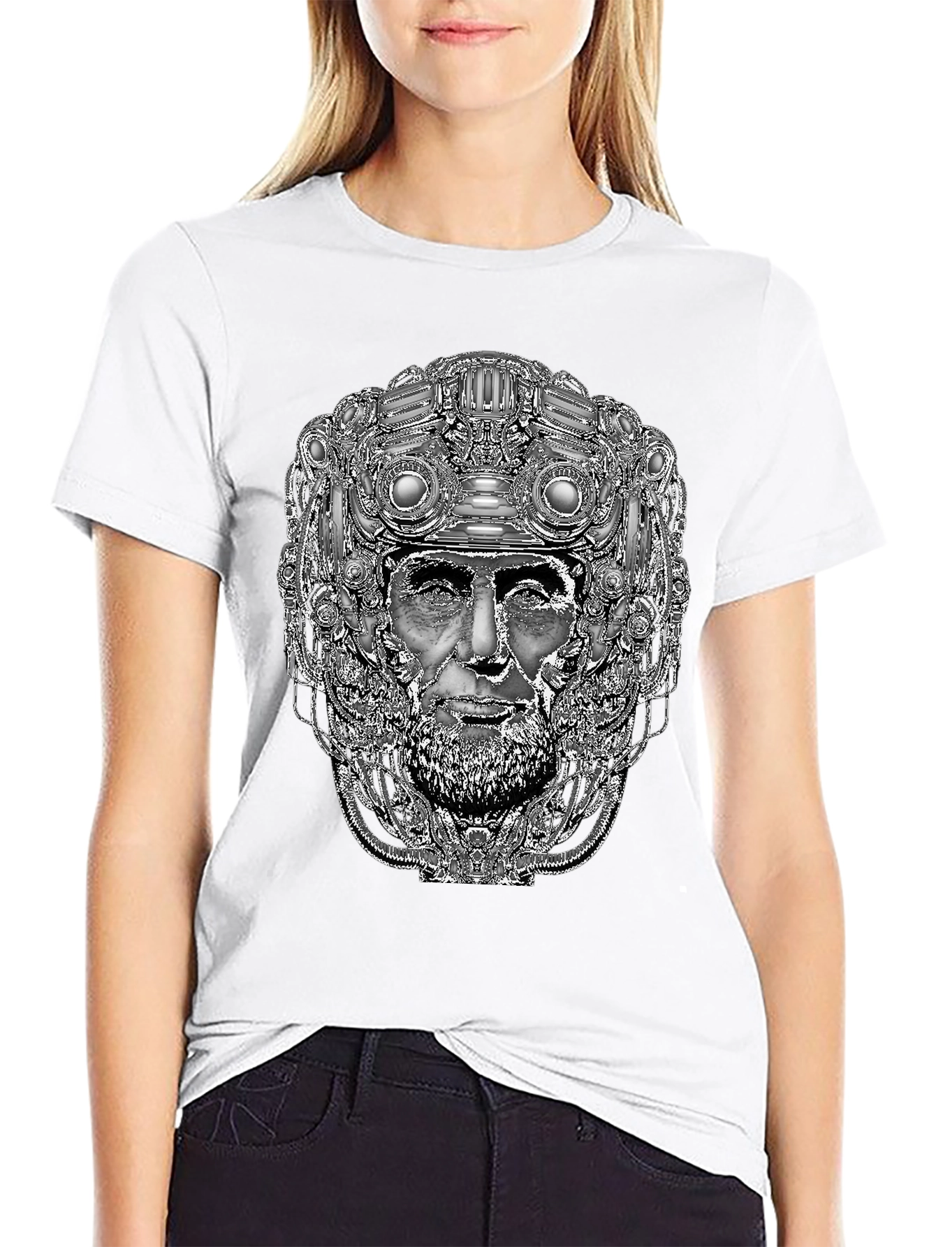 Cyberpunk Lincoln T-Shirt - Unique Graphic Tee