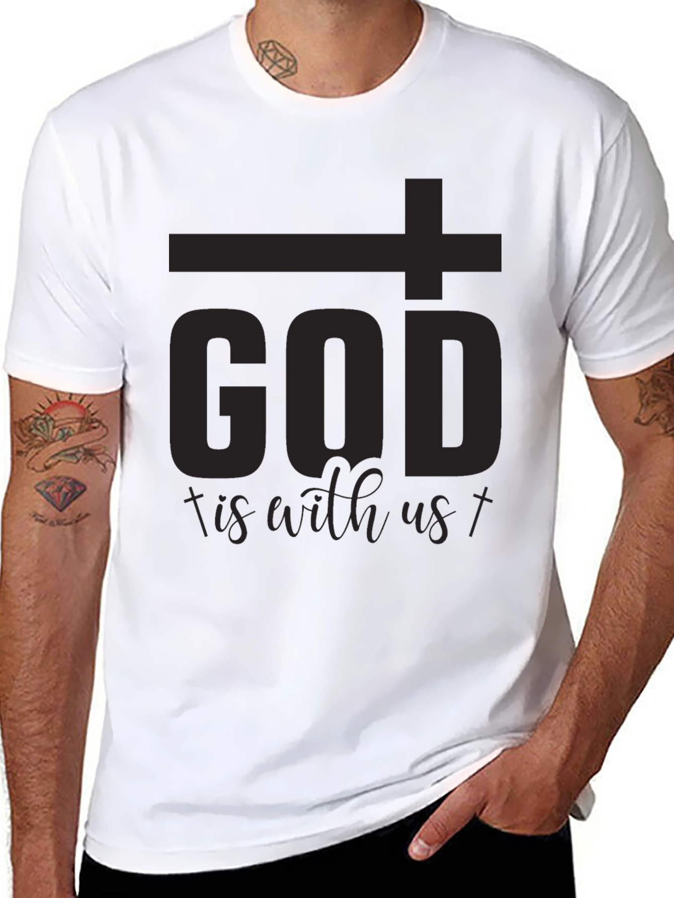 God is With Us T-Shirt - Christian Faith Tee
