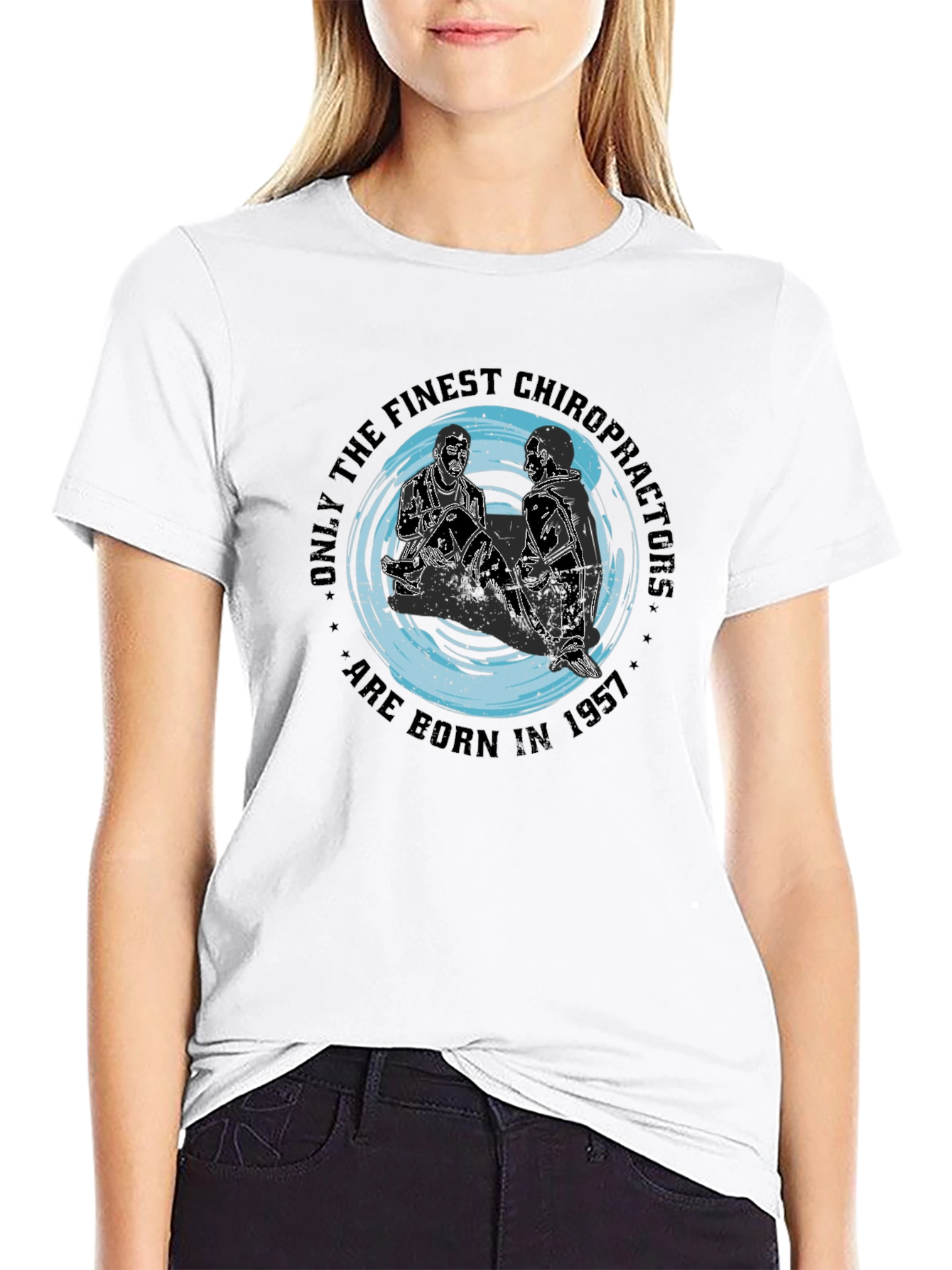 Finest Chiropractors 1957 Black Graphic Tee