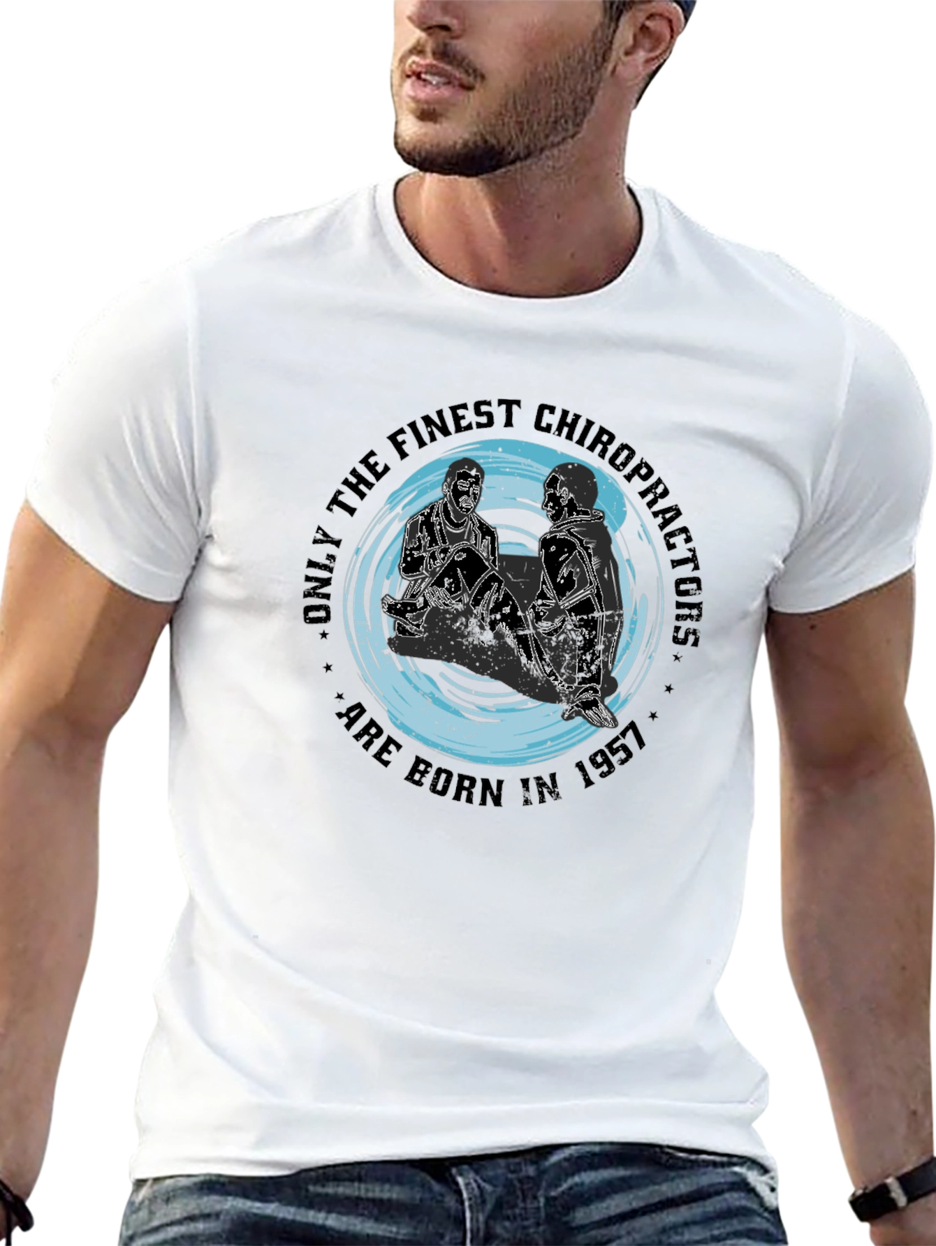 Finest Chiropractors 1957 Black Graphic Tee