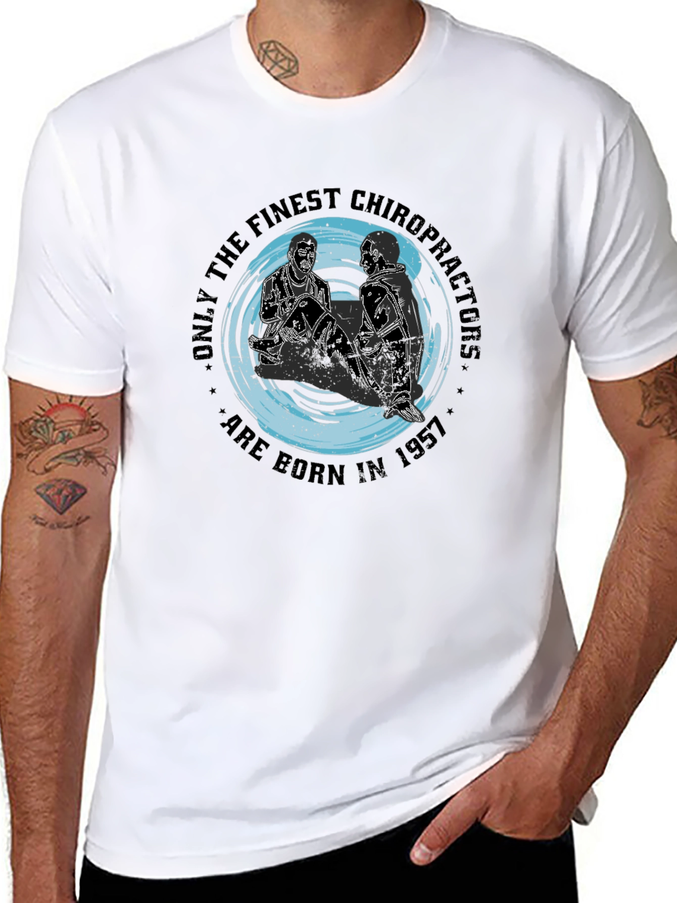 Finest Chiropractors 1957 Black Graphic Tee