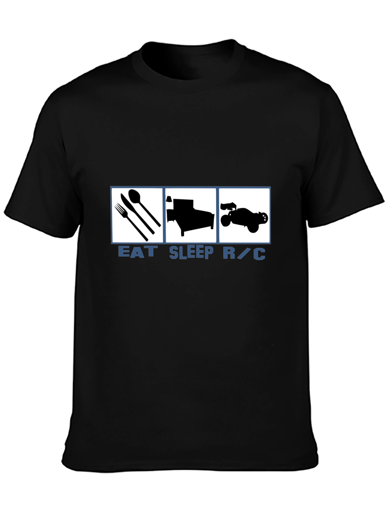 Eat Sleep R/C Black Graphic Tee