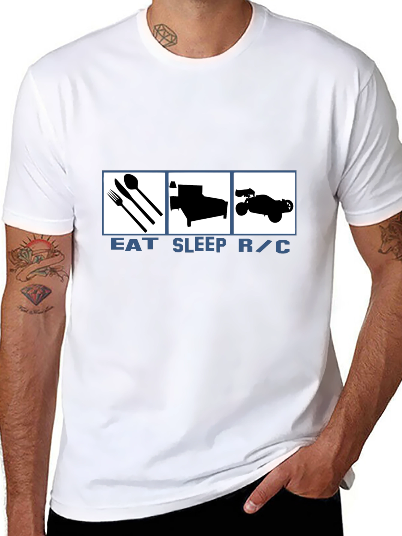 Eat Sleep R/C Black Graphic Tee