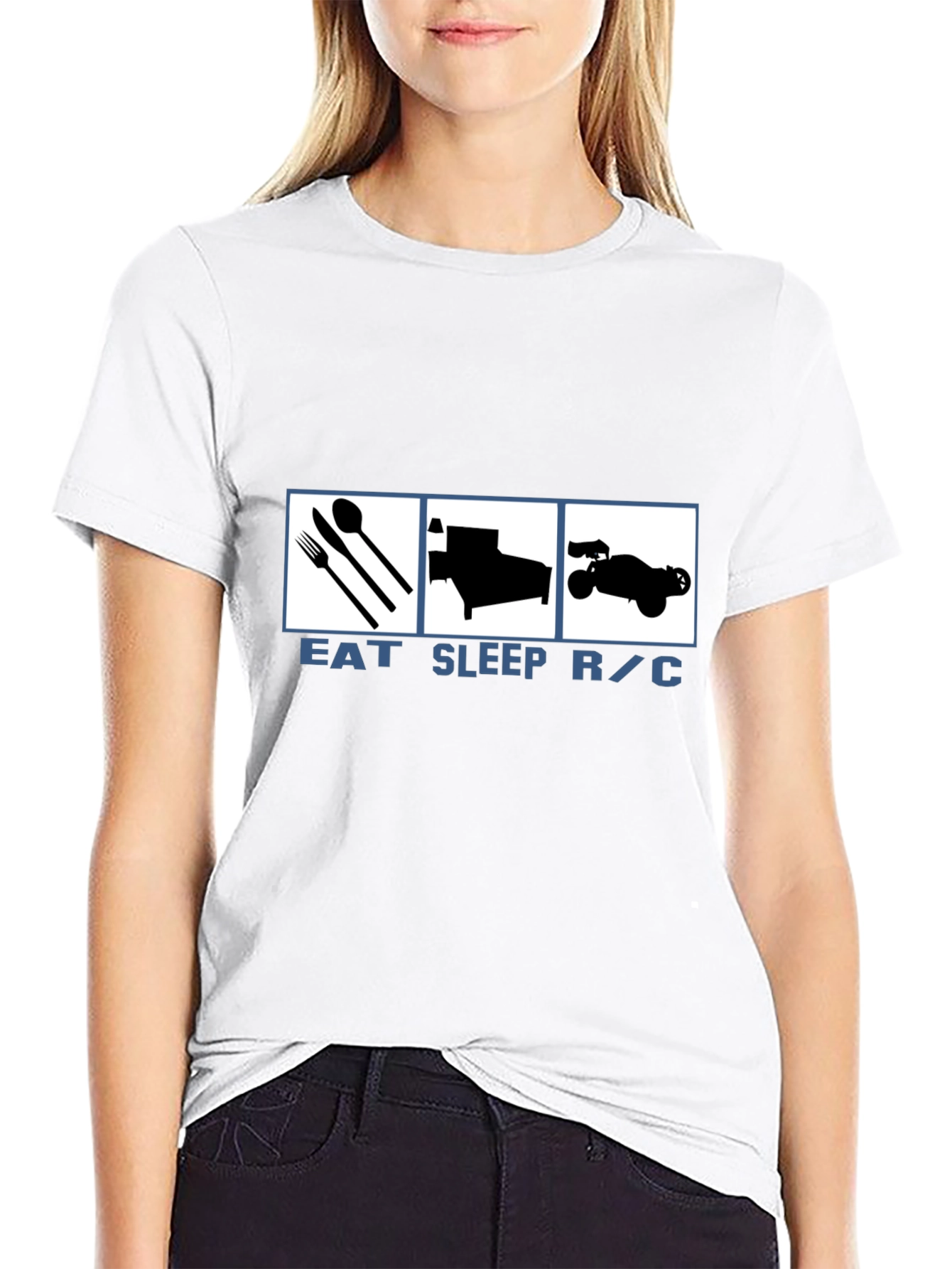 Eat Sleep R/C Black Graphic Tee