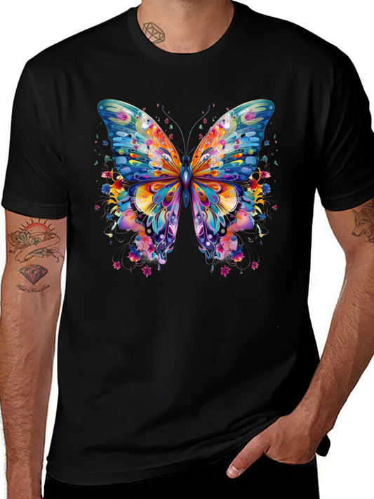 Butterfly Graphic Tee - Vibrant Colorful Design