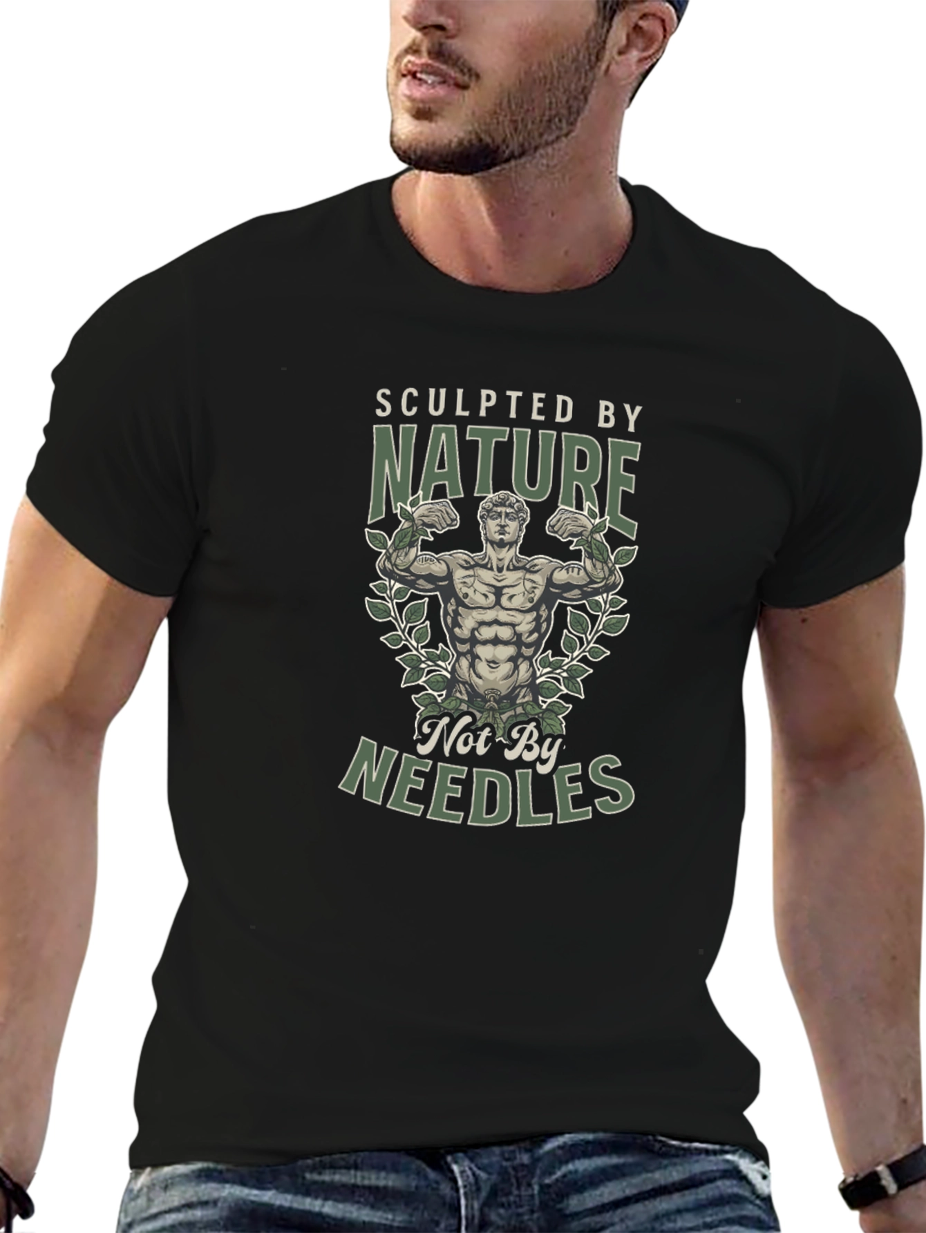 Sculpted by Nature T-Shirt - Natural Bodybuilding Tee