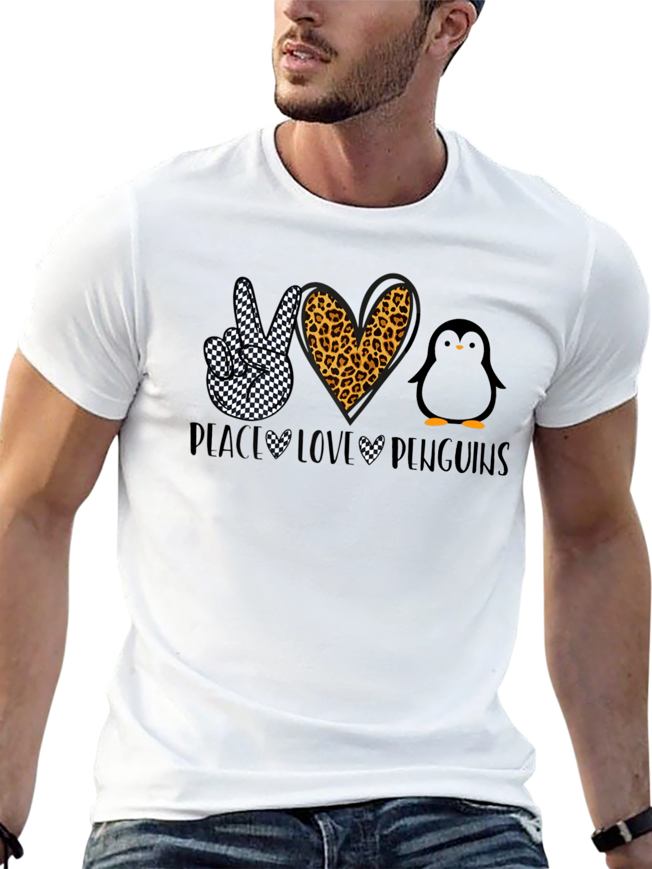 Peace Love Penguins Graphic T-Shirt