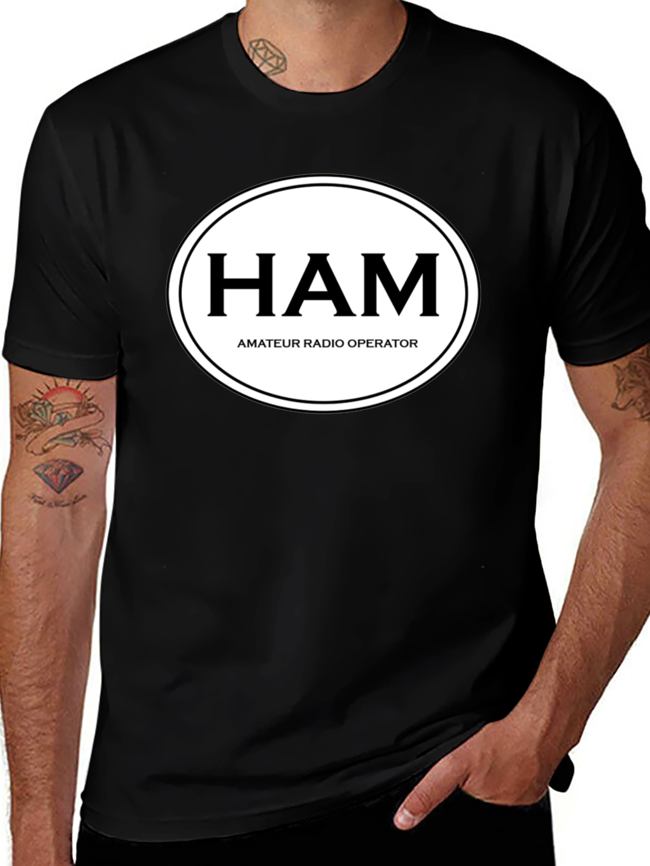 HAM Amateur Radio Operator Black T-Shirt