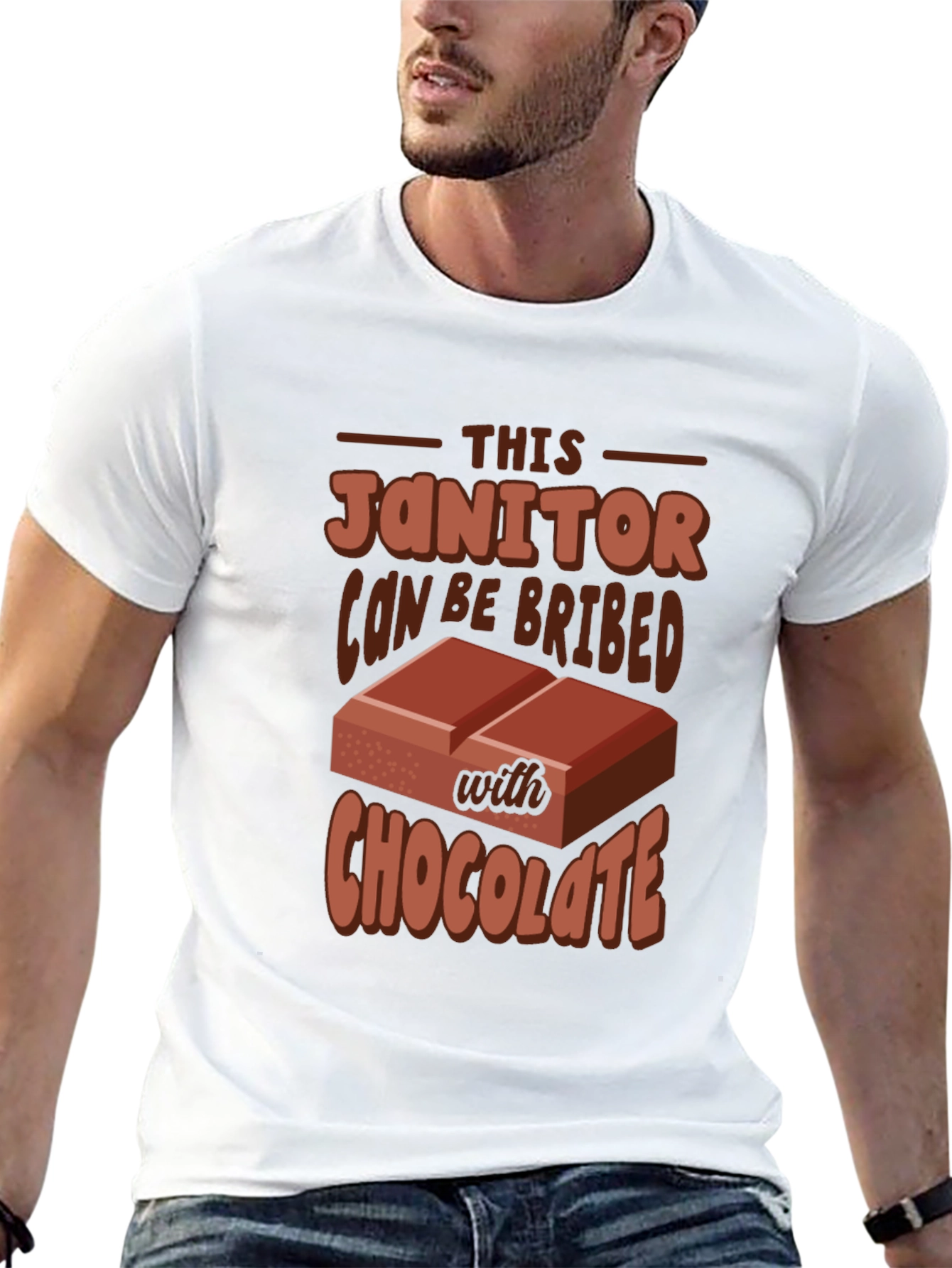 Funny Janitor Chocolate Bribe T-Shirt