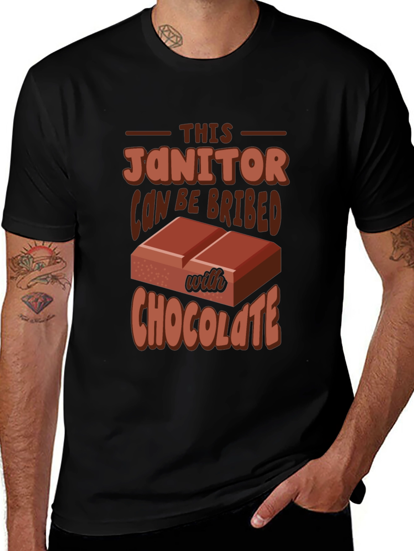 Funny Janitor Chocolate Bribe T-Shirt