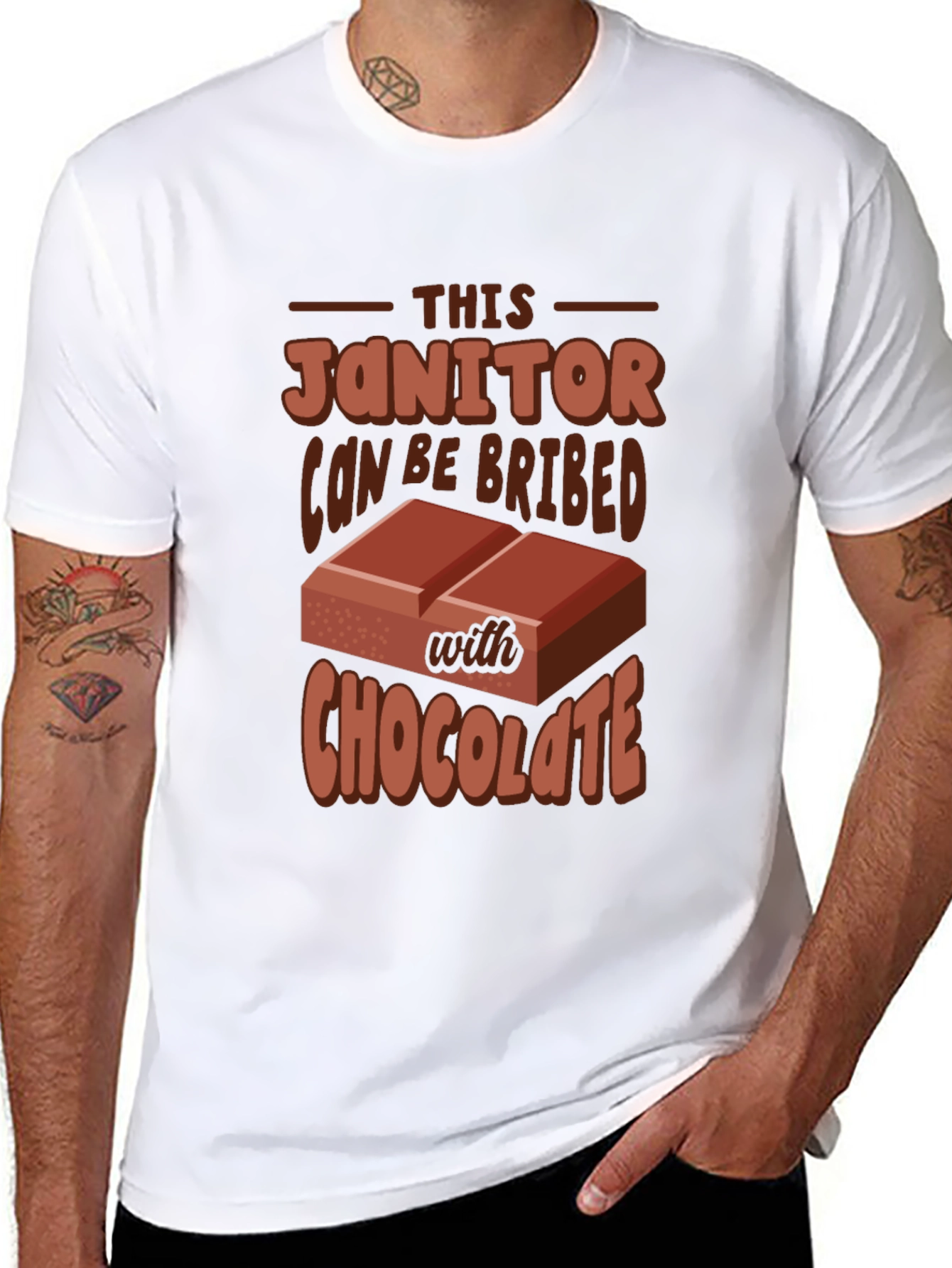 Funny Janitor Chocolate Bribe T-Shirt