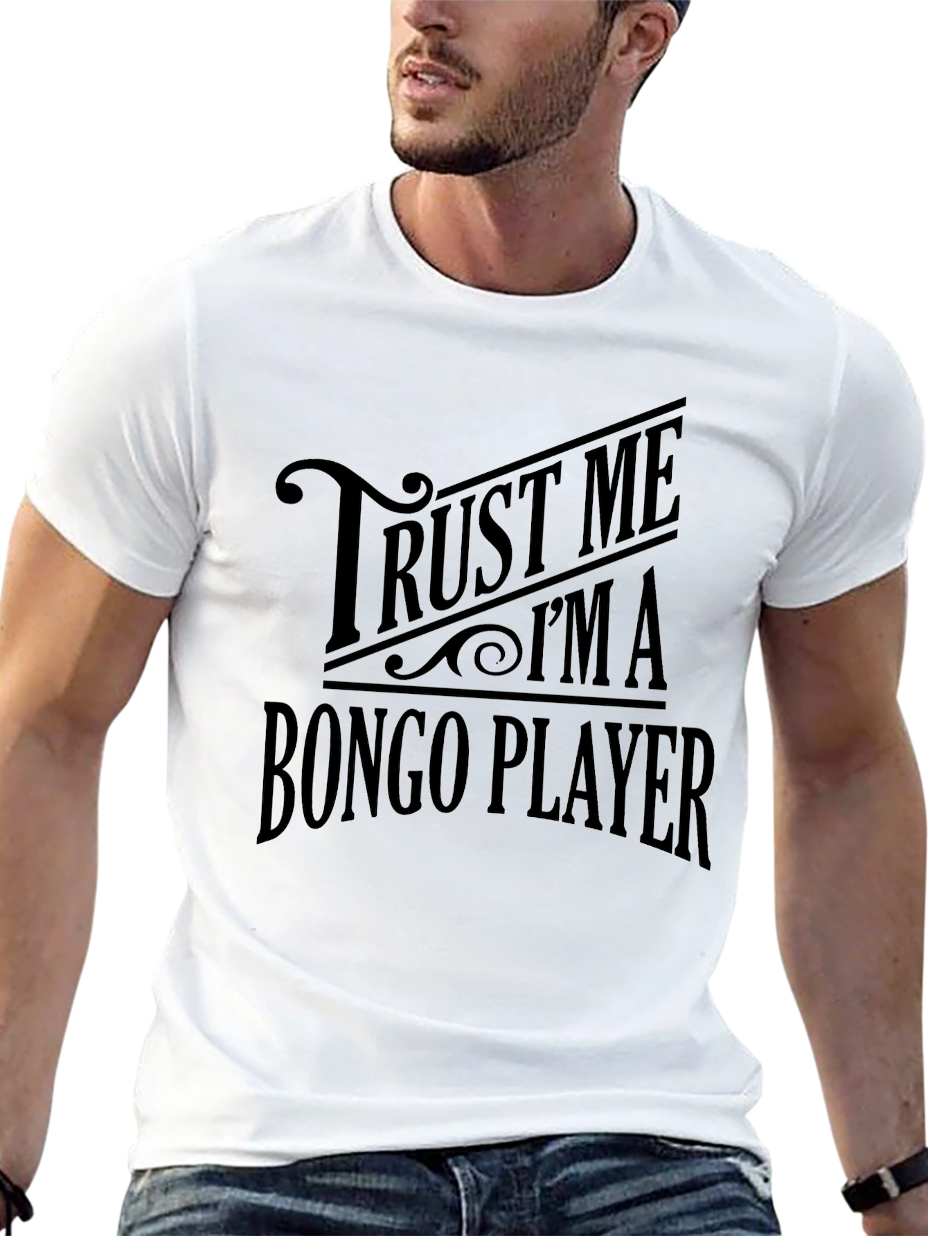 Trust Me Im a Bongo Player Black T-Shirt
