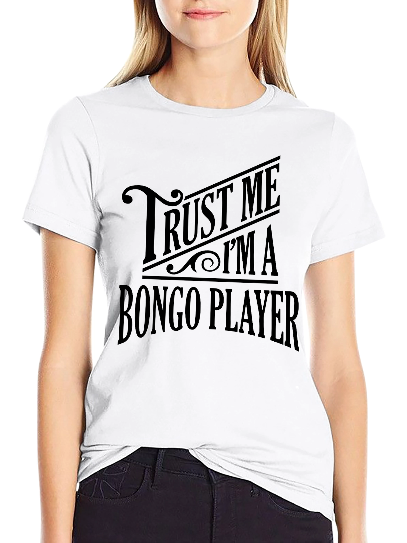 Trust Me Im a Bongo Player Black T-Shirt