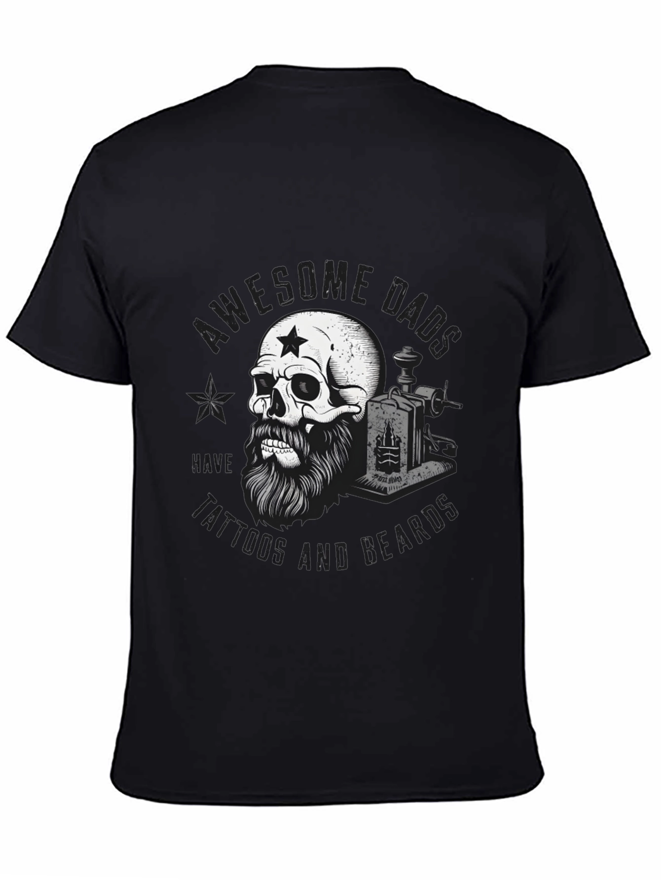 Awesome Dads Tattoo & Beard Graphic Tee