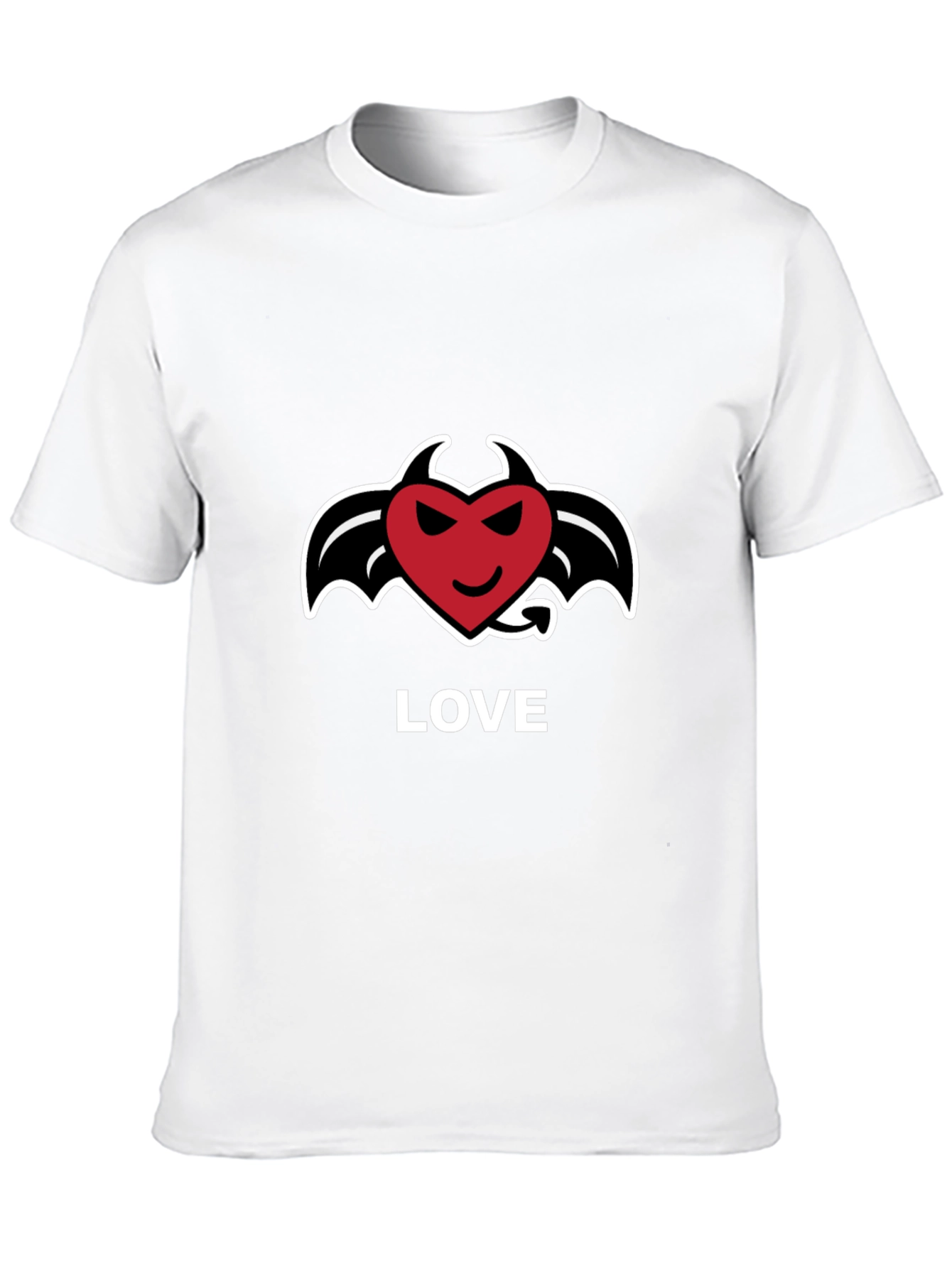 Devil Heart Love T-Shirt - Mens Black Graphic Tee