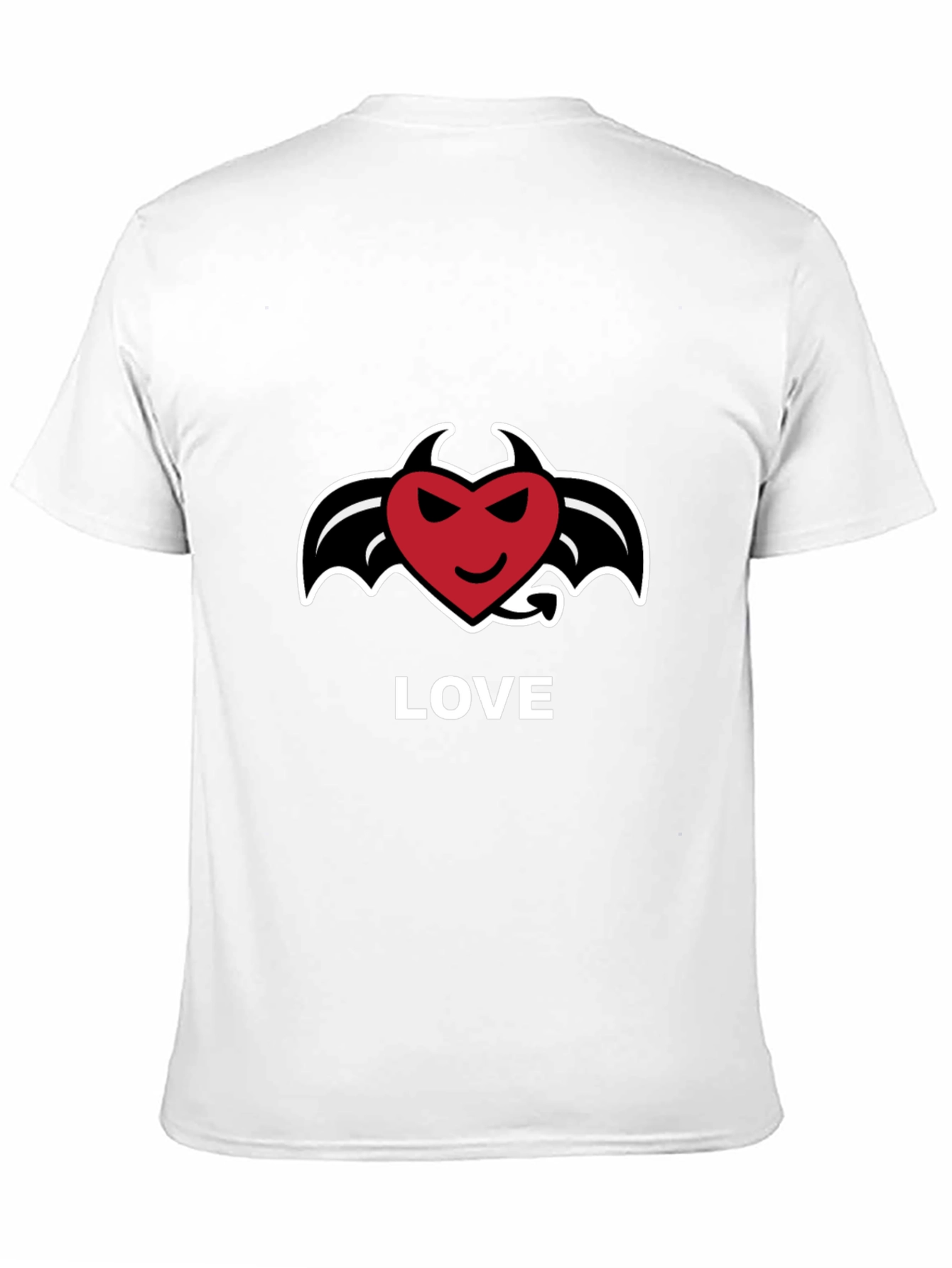 Devil Heart Love T-Shirt - Mens Black Graphic Tee