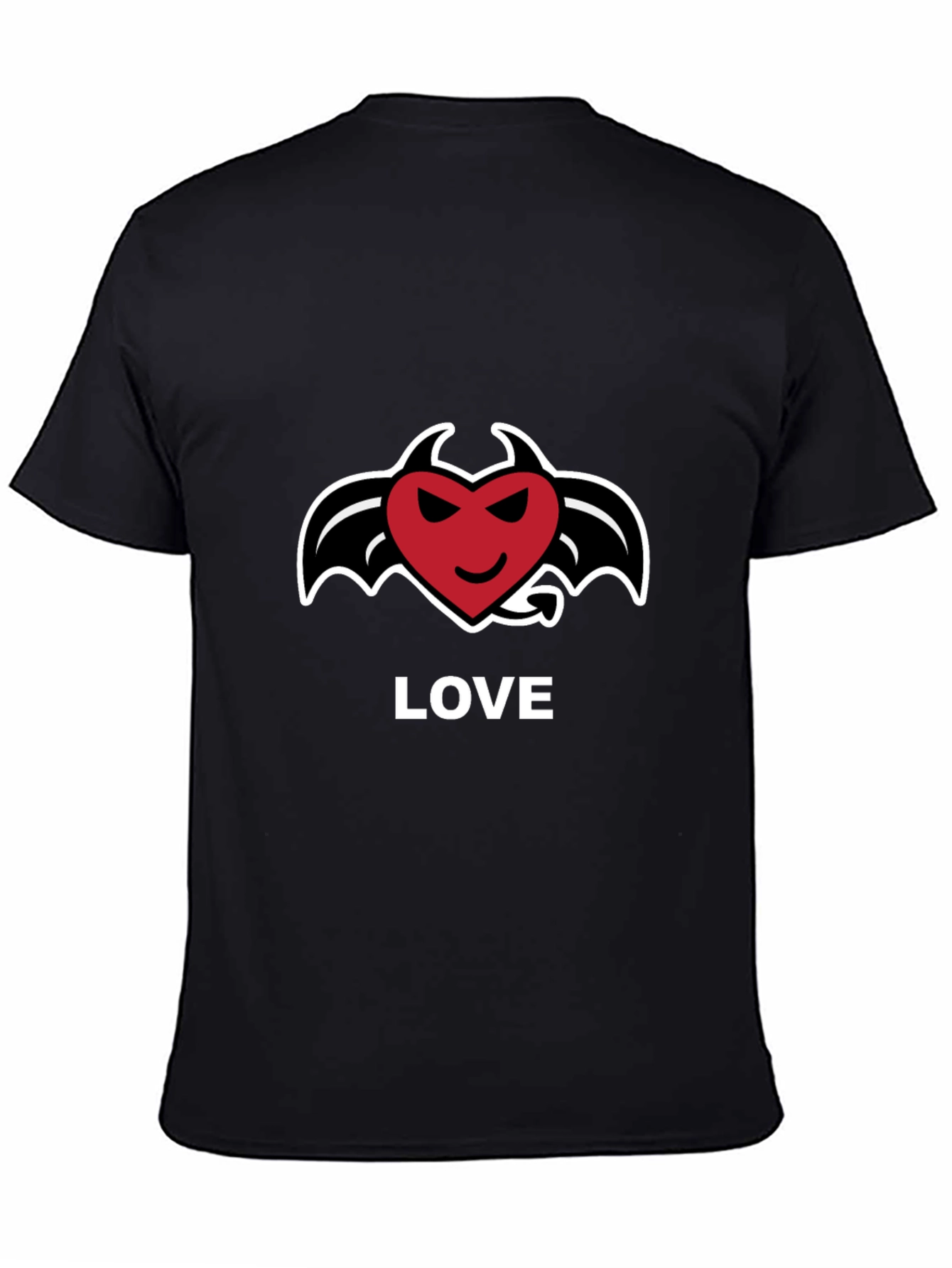 Devil Heart Love T-Shirt - Mens Black Graphic Tee