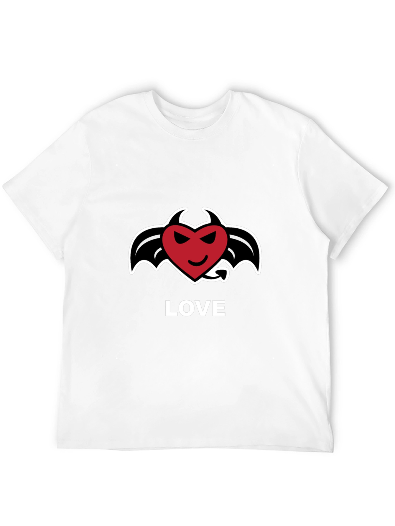 Devil Heart Love T-Shirt - Mens Black Graphic Tee