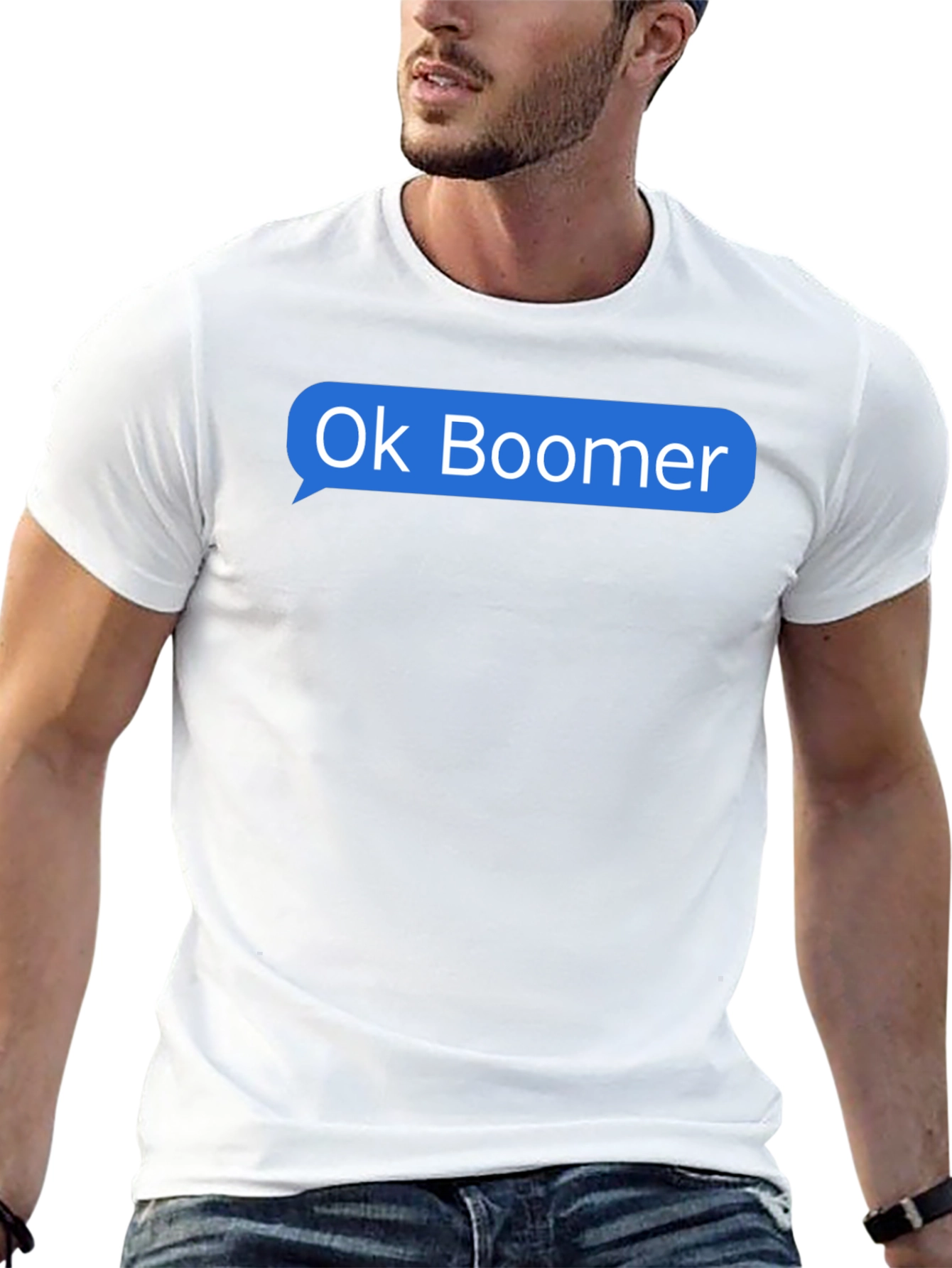 Ok Boomer Text Bubble Graphic Tee - Black