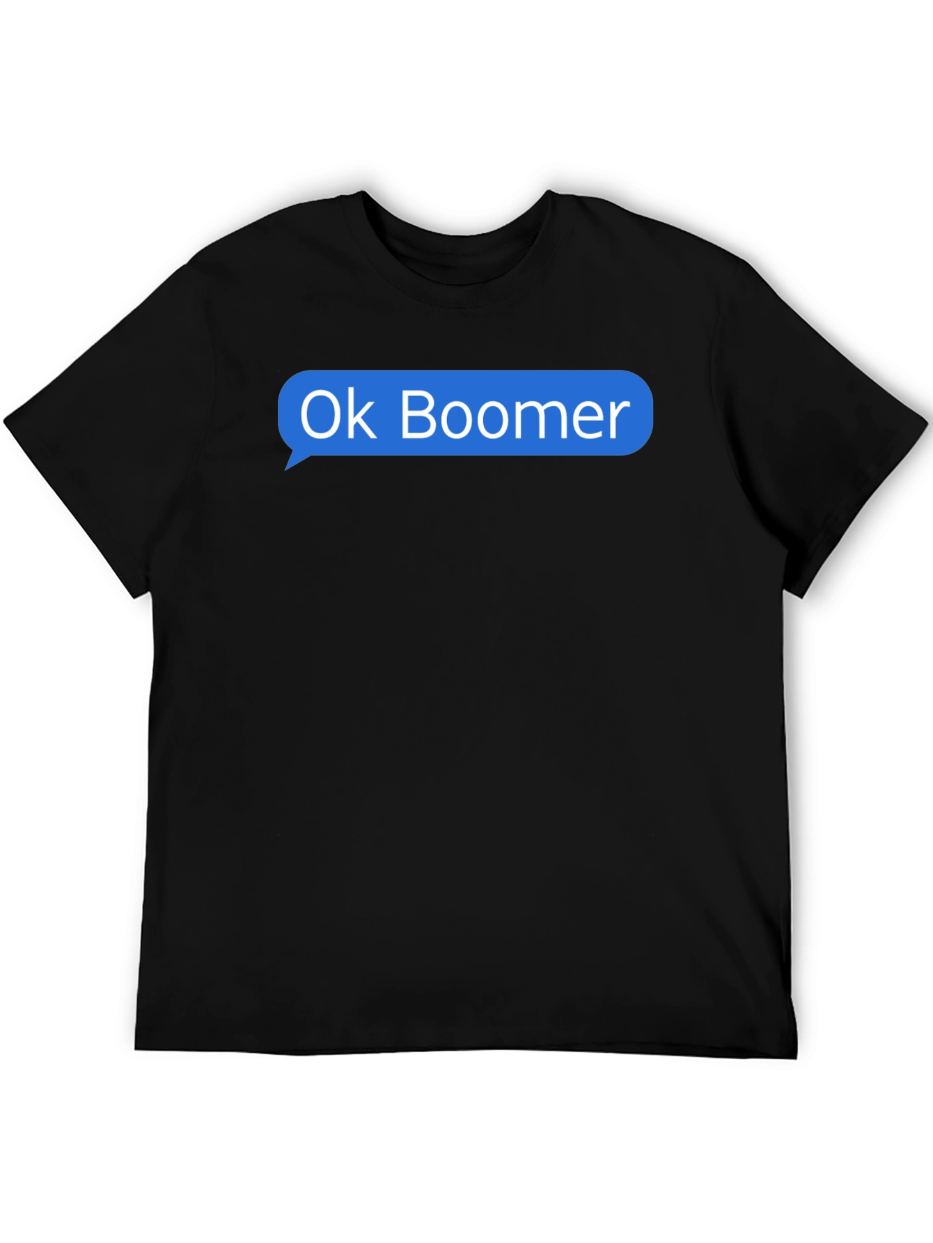 Ok Boomer Text Bubble Graphic Tee - Black