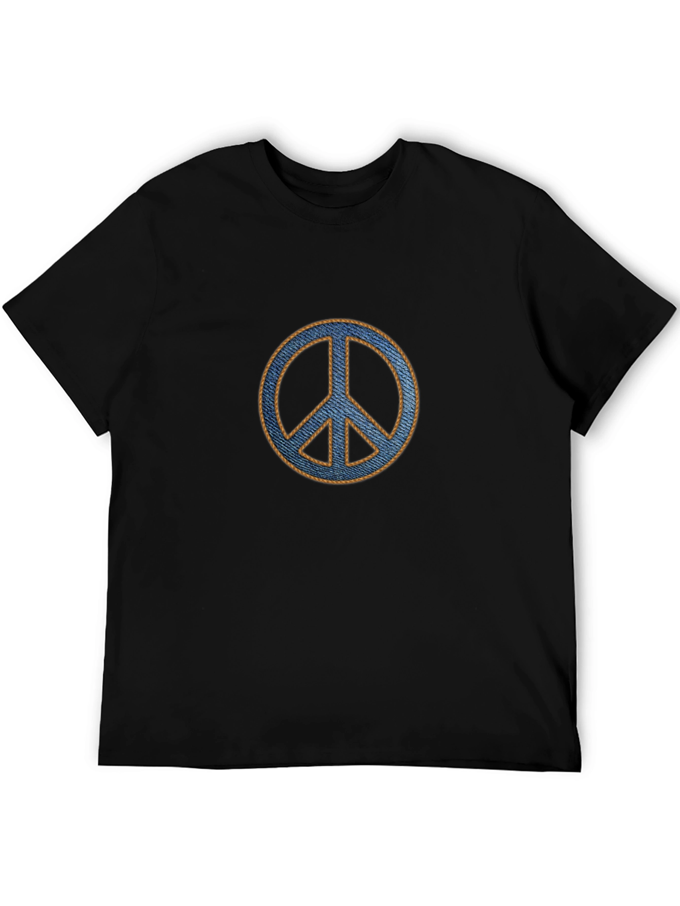 Peace Symbol Graphic T-Shirt - Casual Cotton Blend Tee