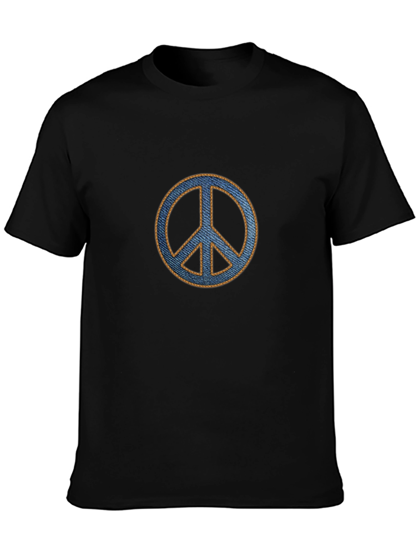 Peace Symbol Graphic T-Shirt - Casual Cotton Blend Tee