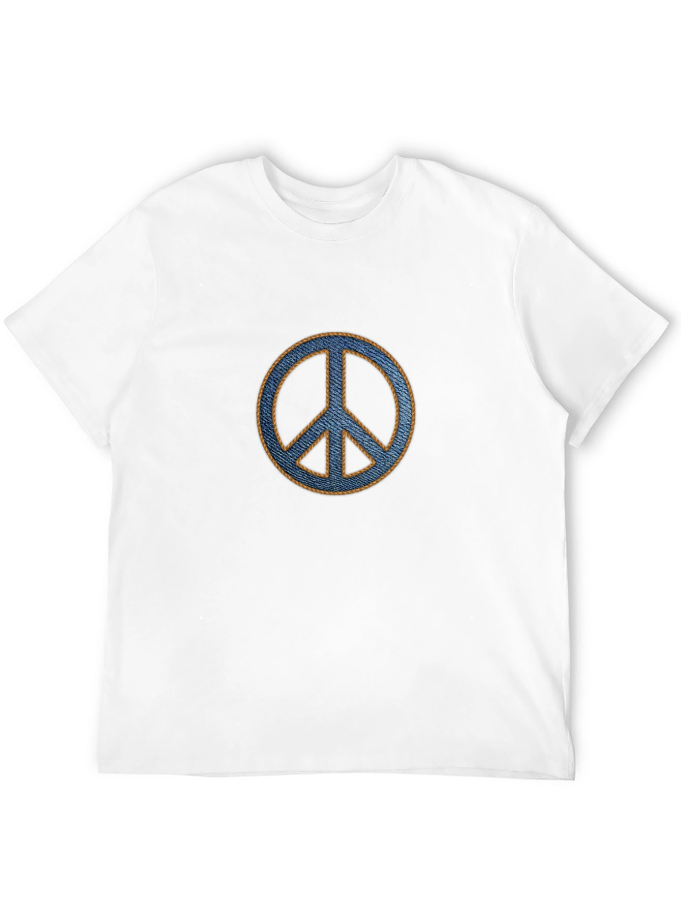 Peace Symbol Graphic T-Shirt - Casual Cotton Blend Tee
