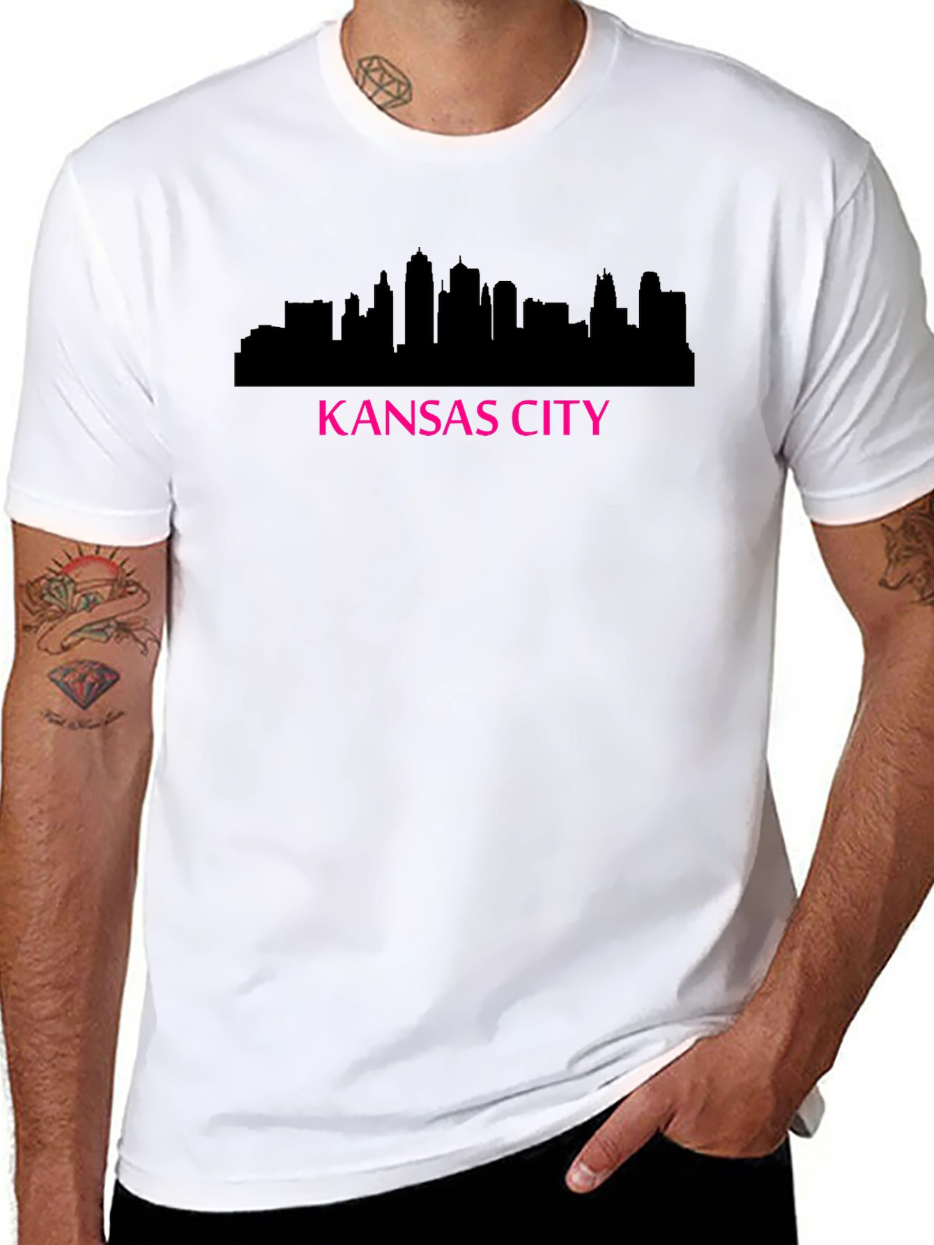 Kansas City Skyline Graphic Tee - Black