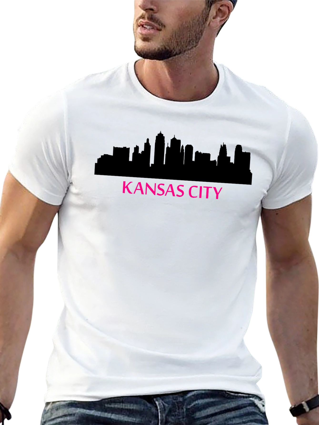 Kansas City Skyline Graphic Tee - Black