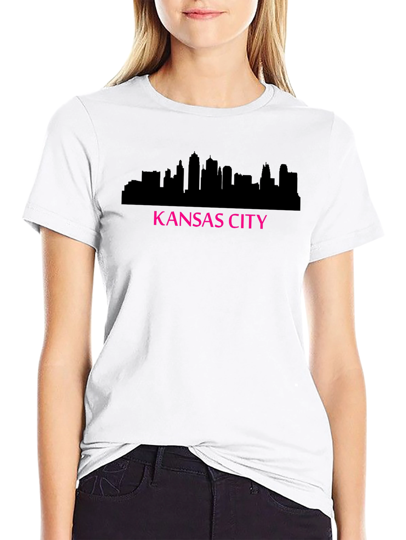 Kansas City Skyline Graphic Tee - Black