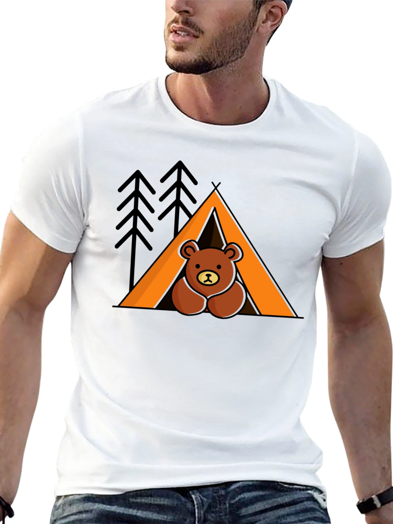 Camping Bear T-Shirt - Outdoor Adventure