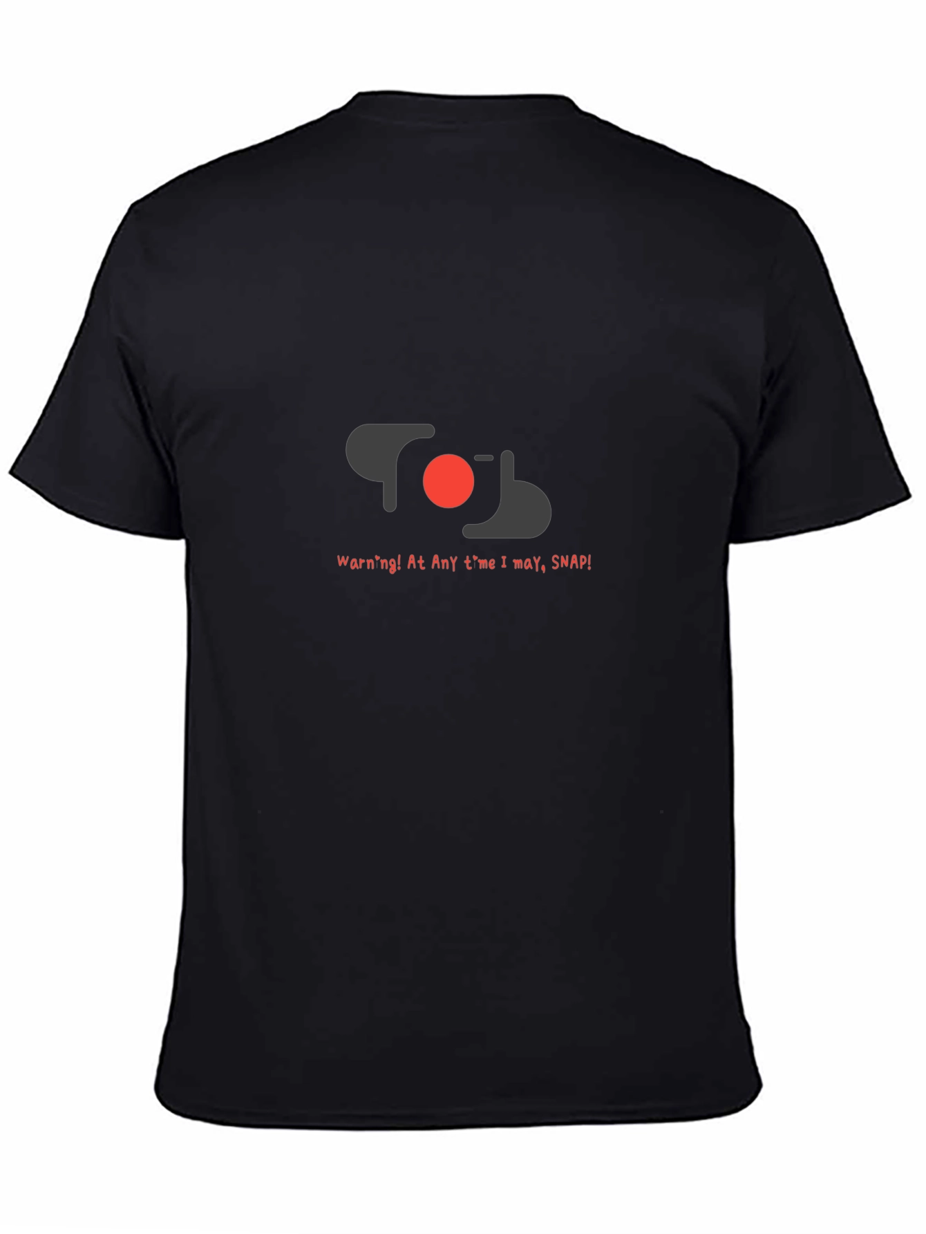 Warning! I May Snap! Camera Design Black T-Shirt