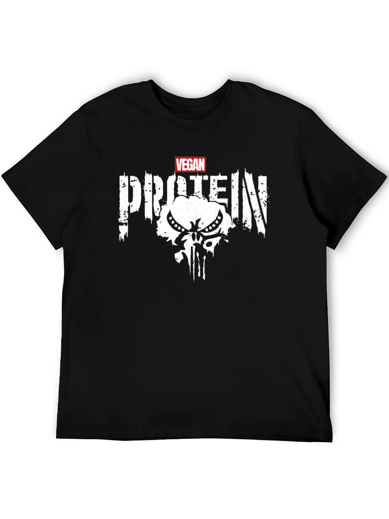 Vegan Protein Punisher Black T-Shirt