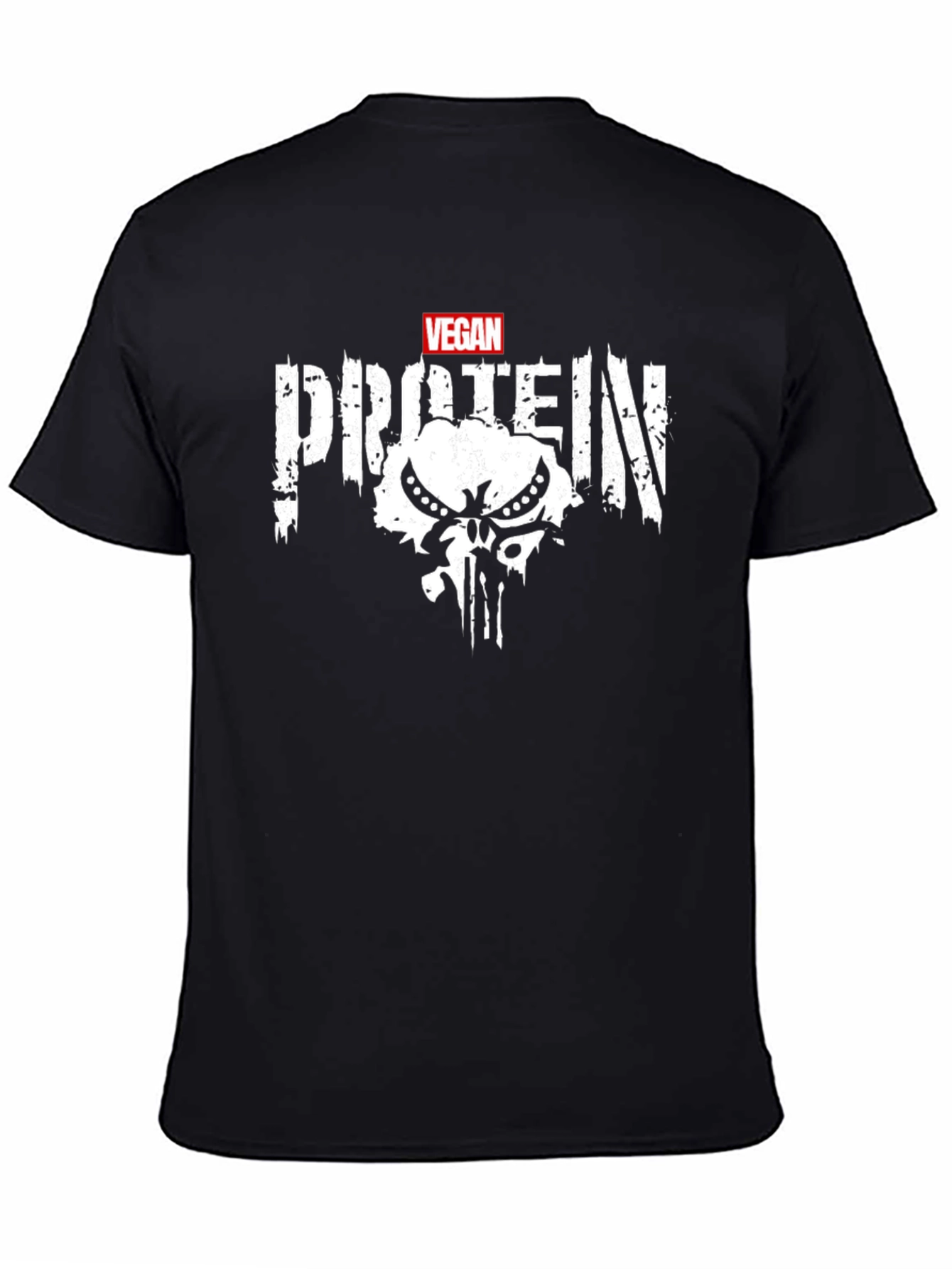 Vegan Protein Punisher Black T-Shirt