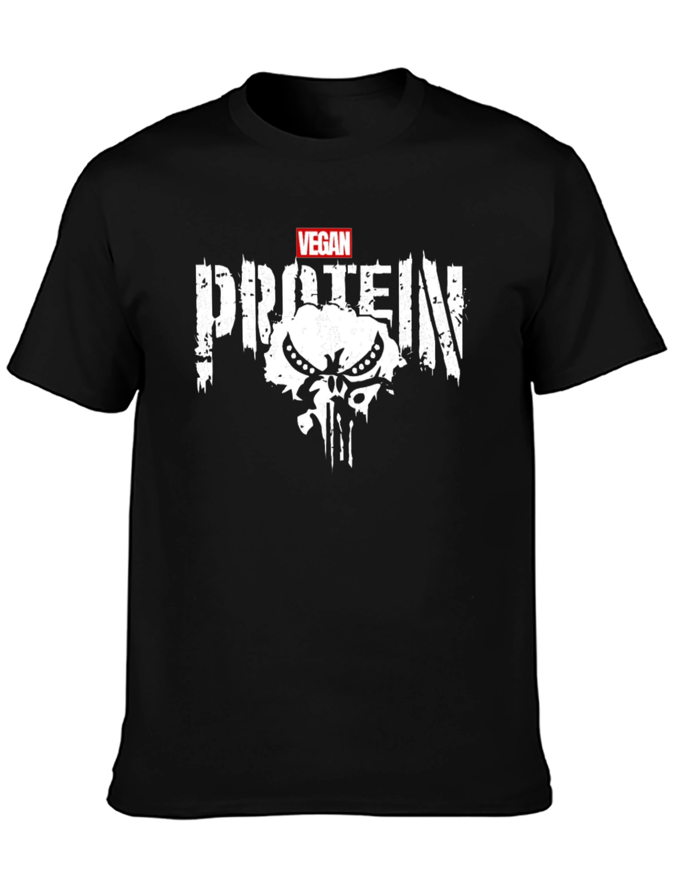 Vegan Protein Punisher Black T-Shirt