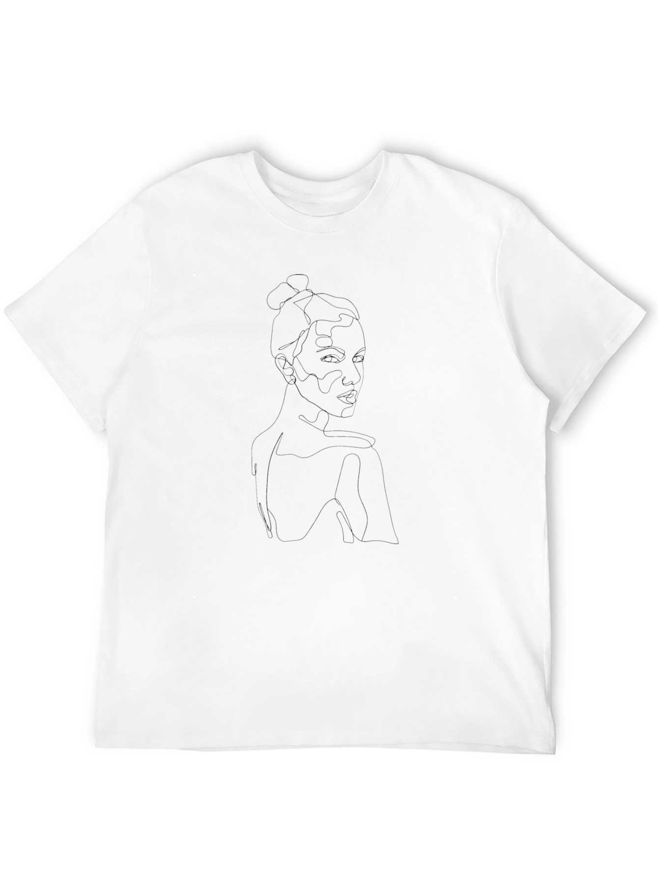 Abstract Line Art Womans Portrait Tee