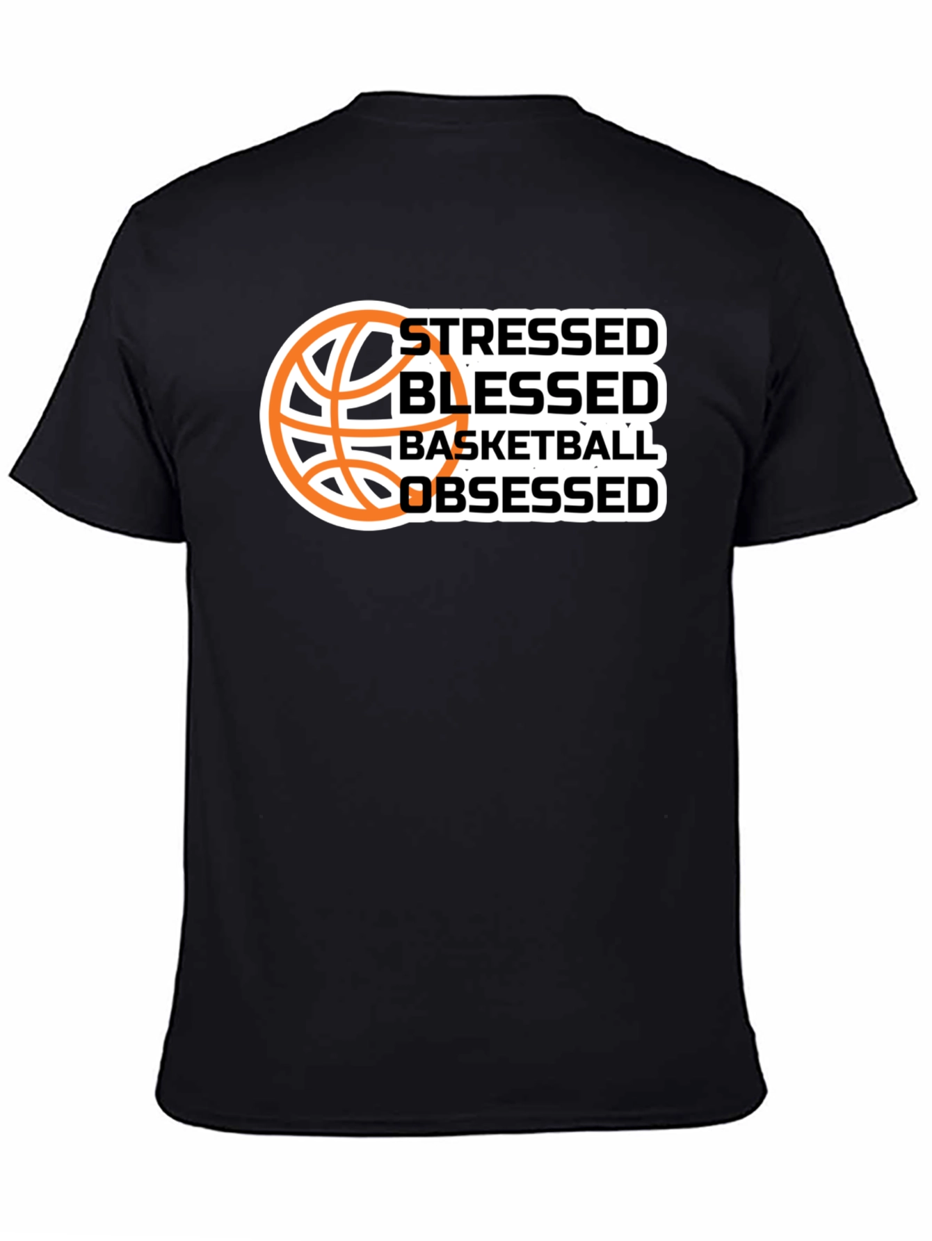 Stressed Blessed Basketball Obsessed Graphic T-Shirt
